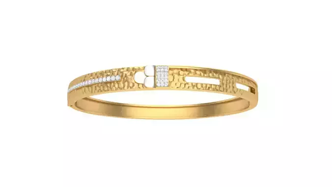 Bangles 3dm STL OBJ FBX Renders details gold bangle with diamonds