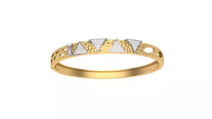 Bangles 3dm STL OBJ FBX Renders details gold bangle with diamonds