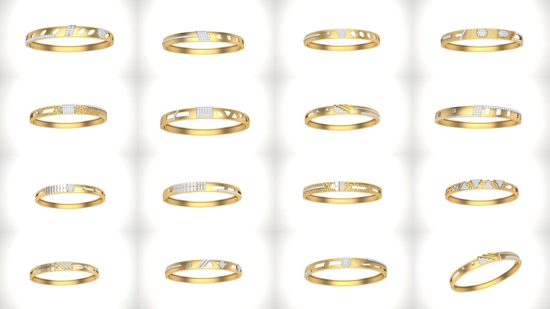 47 Bangles 3dm STL OBJ FBX Renders details Collection _2