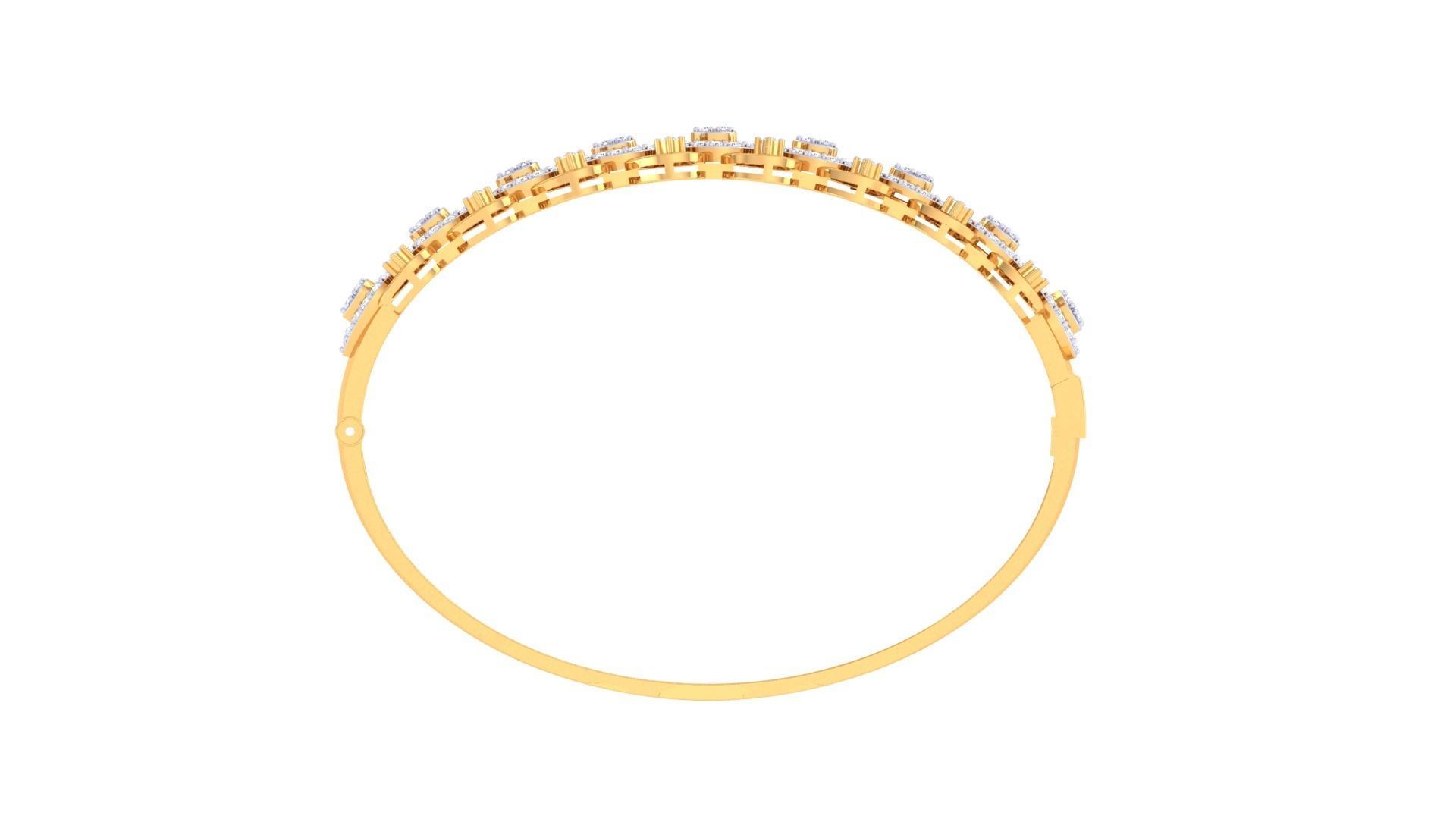 Women Bangles 3dm STL OBJ FBX Renders details 3D print model_3