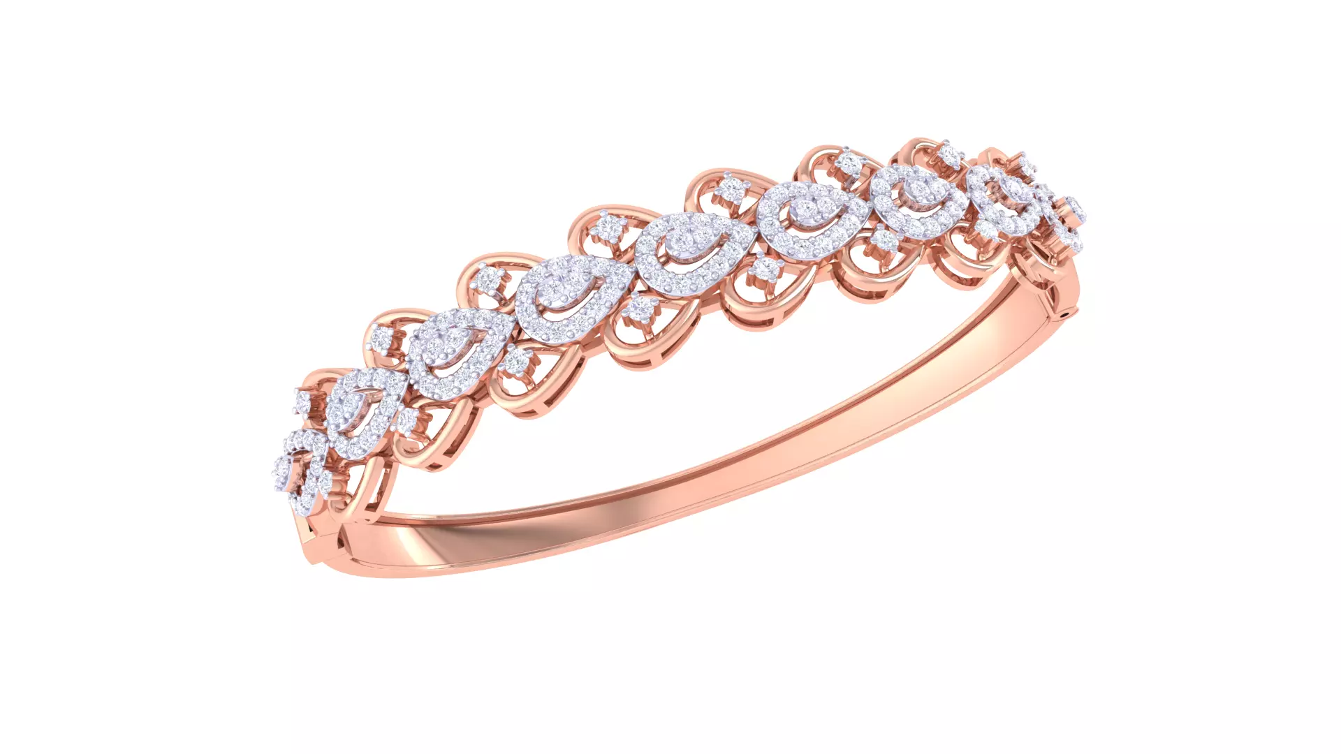 Women Bangles 3dm STL OBJ FBX Renders details 3D print model_0