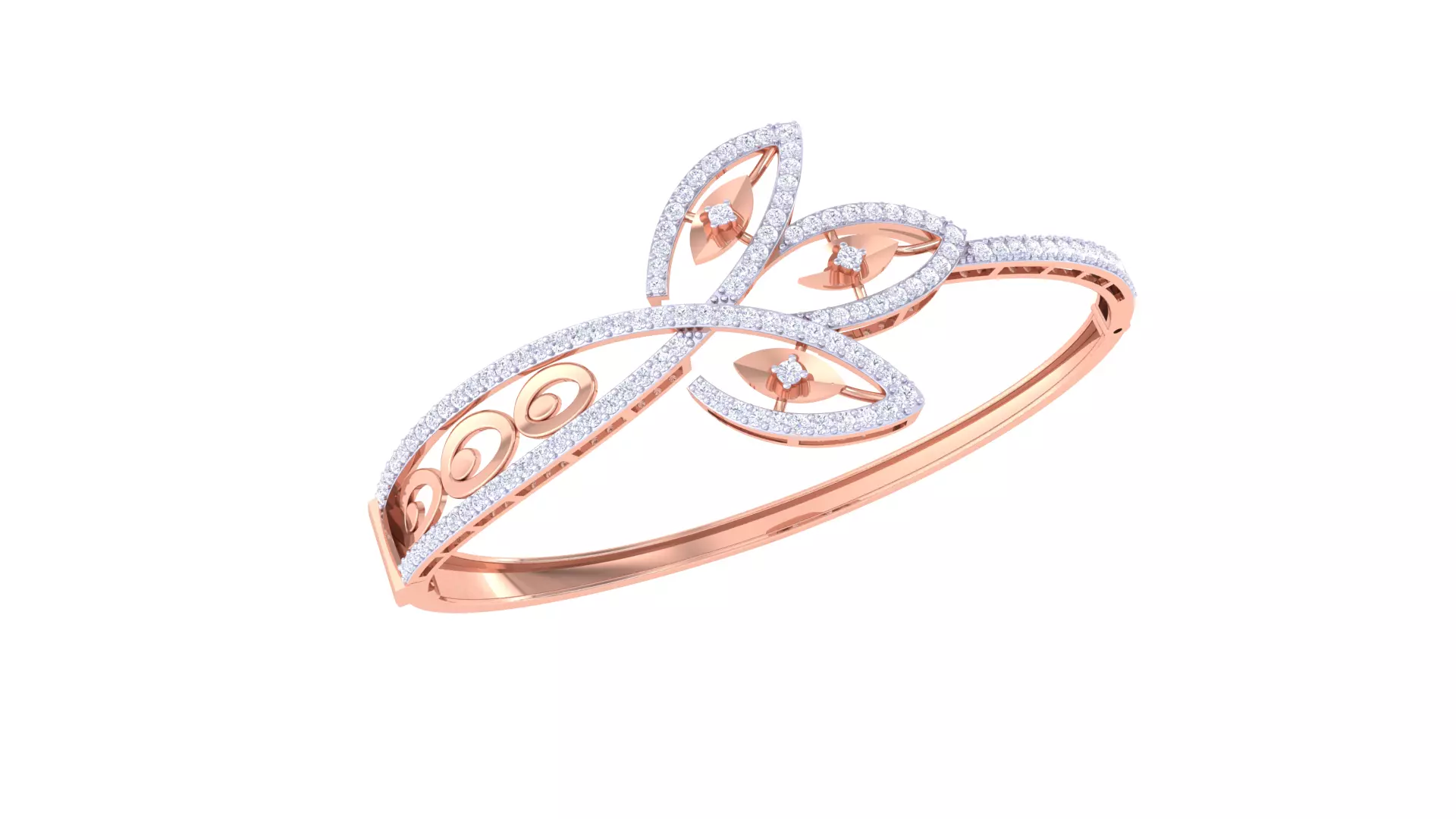 Women Bangles 3dm STL OBJ FBX Renders details 3D print model