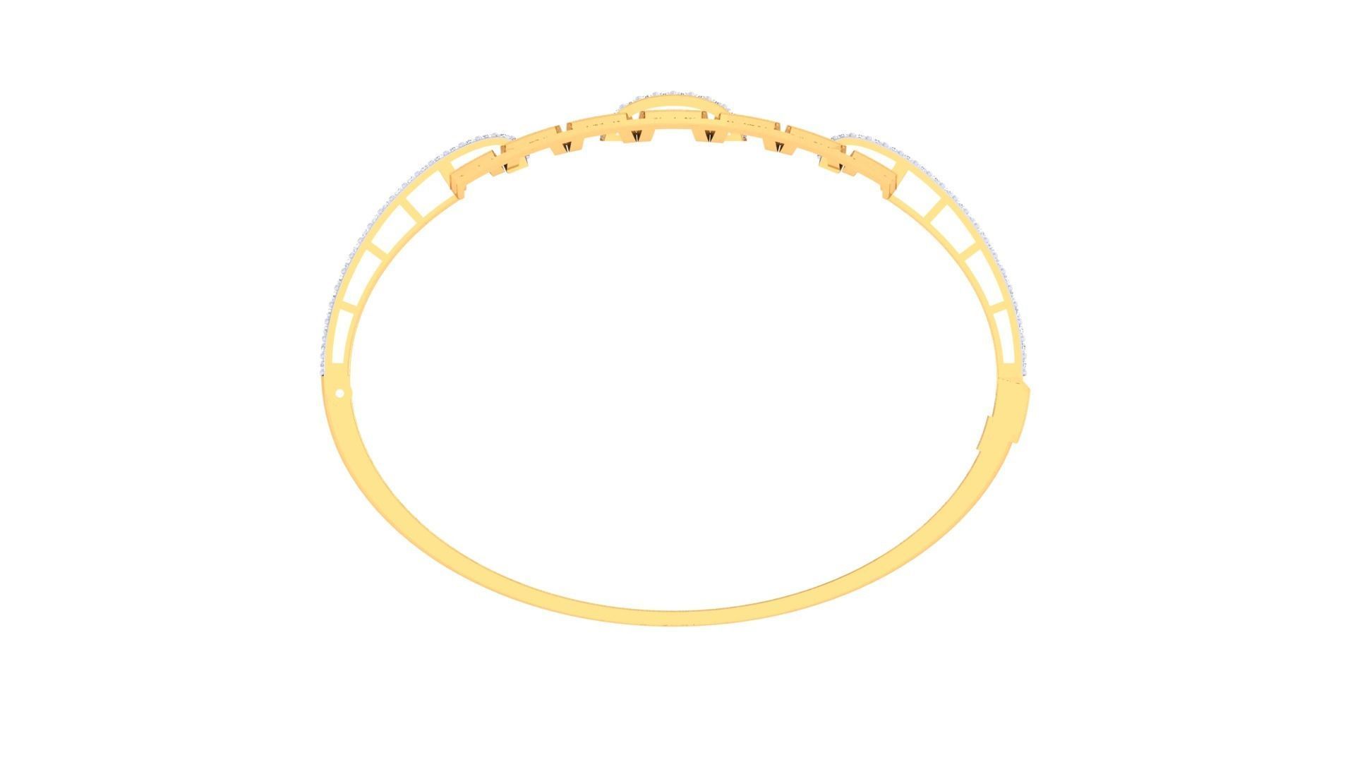 Women Bangles 3dm STL OBJ FBX Renders details 3D print model_3