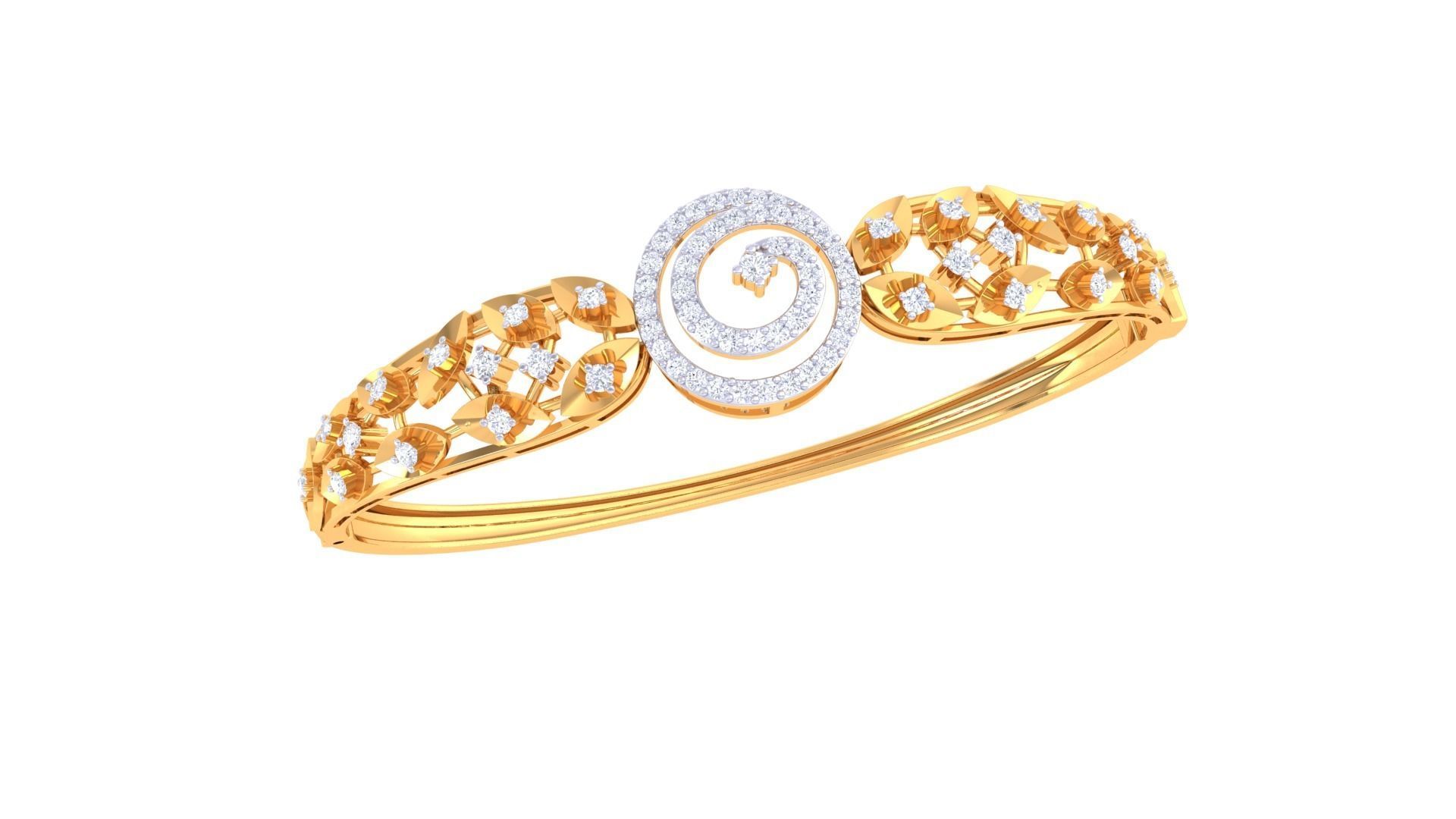 Women Bangles 3dm STL OBJ FBX Renders details 3D print model_1