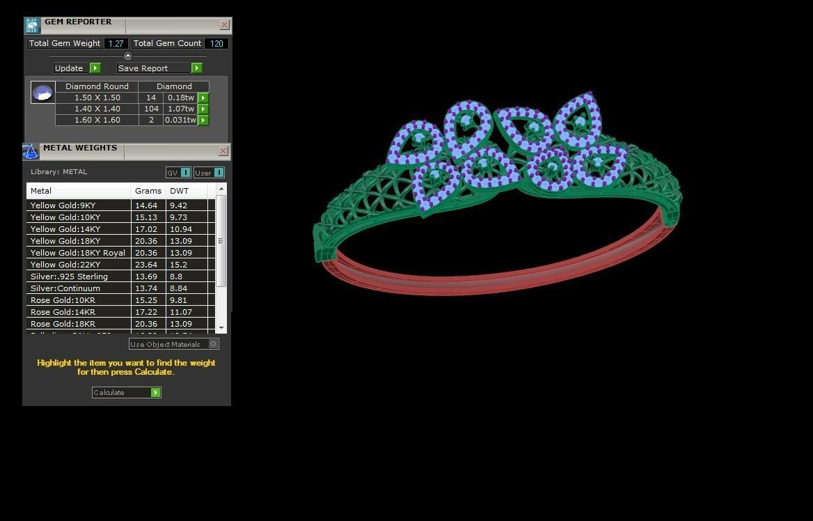 Women Bangles 3dm STL OBJ FBX Renders details 3D print model_4