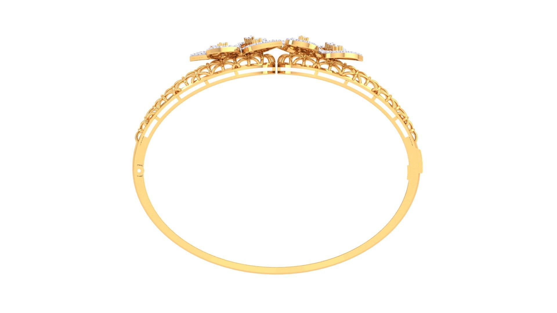 Women Bangles 3dm STL OBJ FBX Renders details 3D print model_3