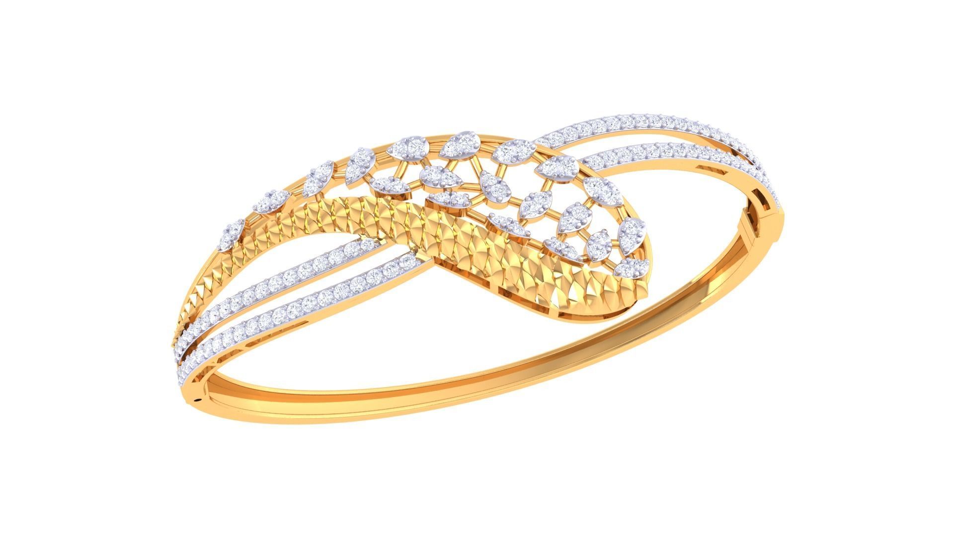 Women Bangles 3dm STL OBJ FBX Renders details 3D print model_1