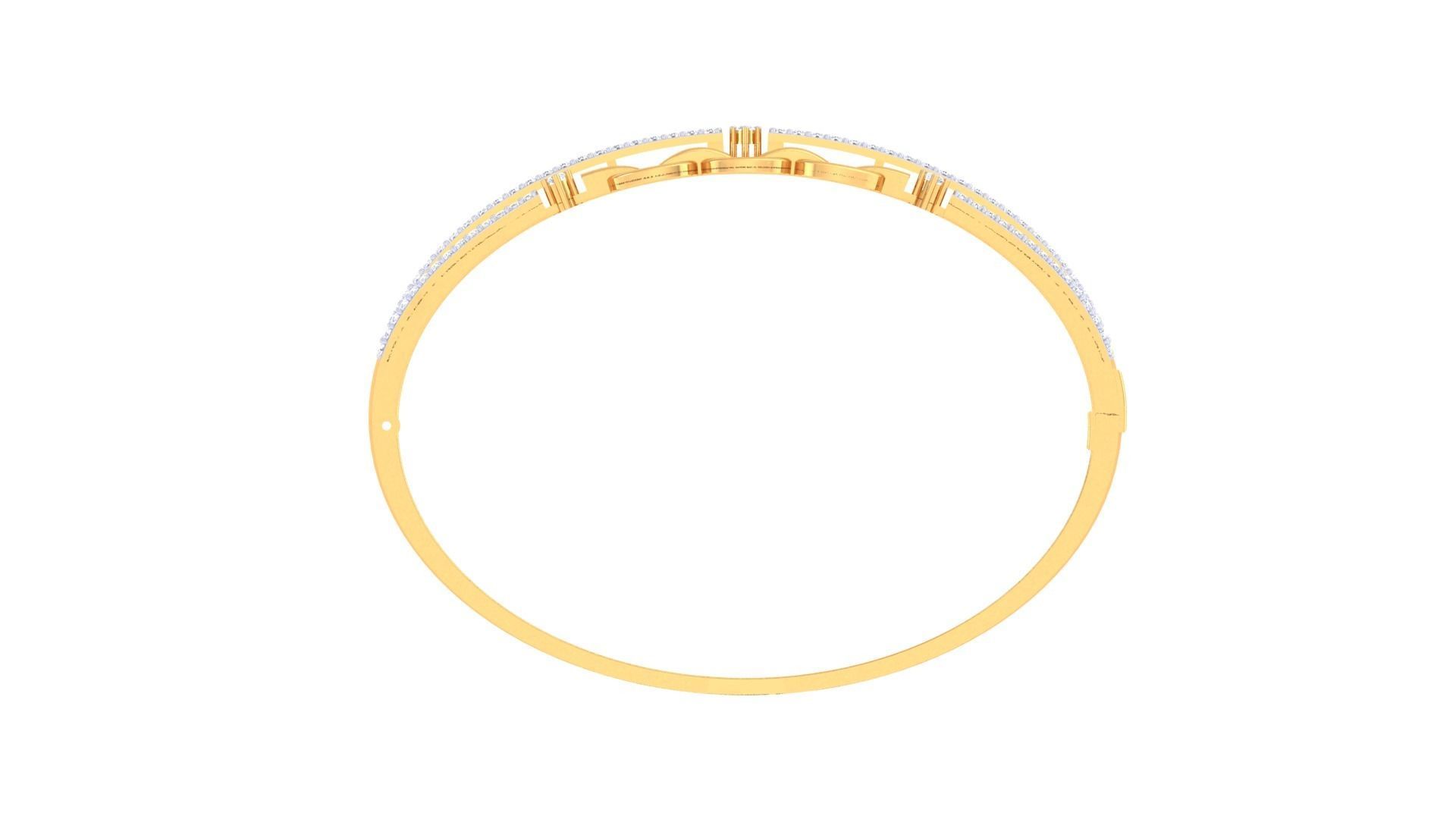 Women Bangles 3dm STL OBJ FBX Renders details 3D print model_3