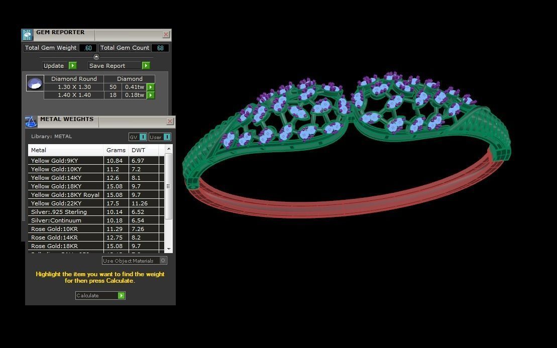 Women Bangles 3dm STL OBJ FBX Renders details 3D print model_4