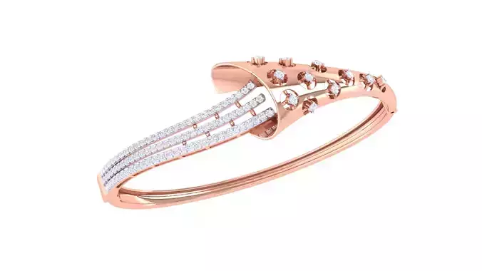 Women Bangles 3dm STL OBJ FBX Renders details 3D print model