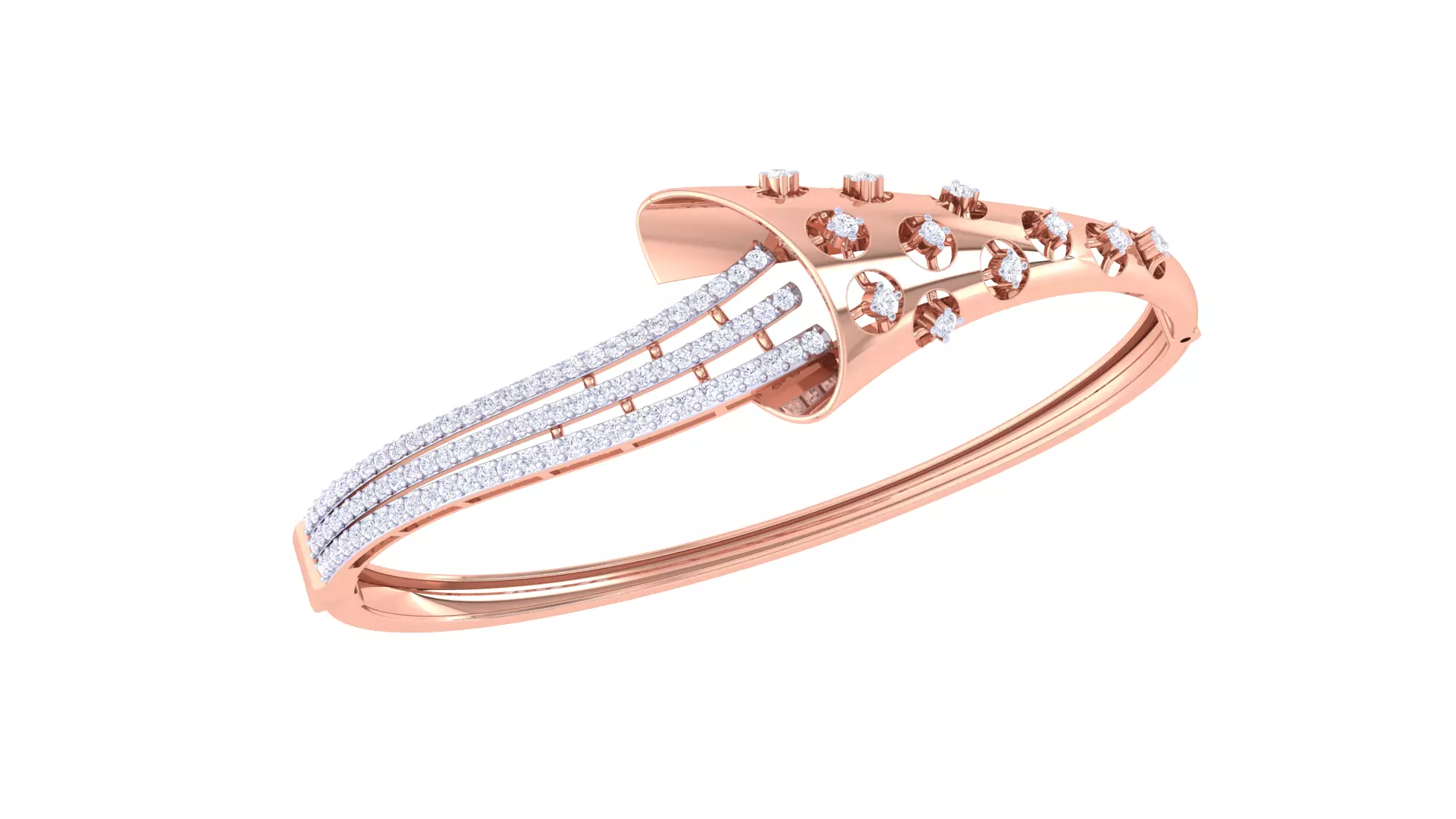 Women Bangles 3dm STL OBJ FBX Renders details 3D print model_0