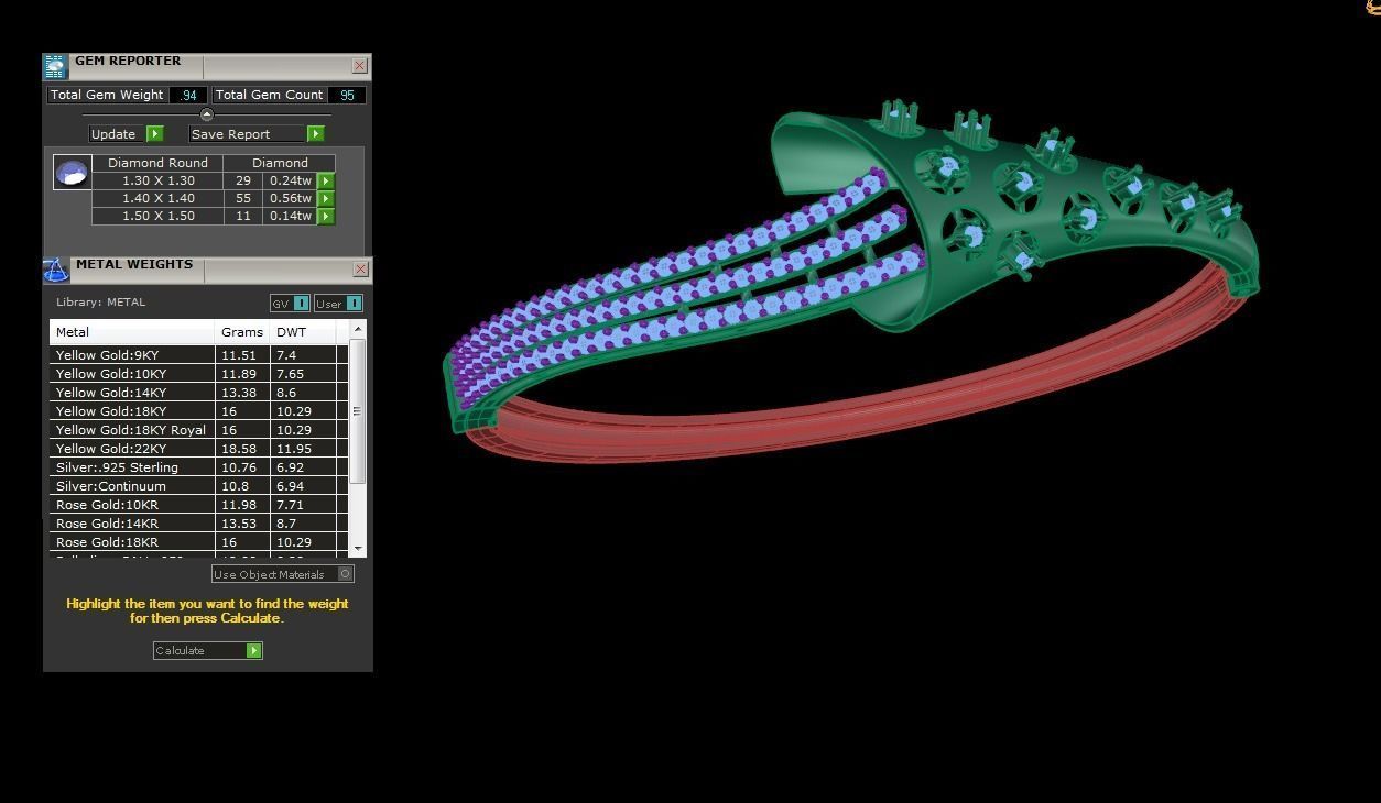 Women Bangles 3dm STL OBJ FBX Renders details 3D print model_4