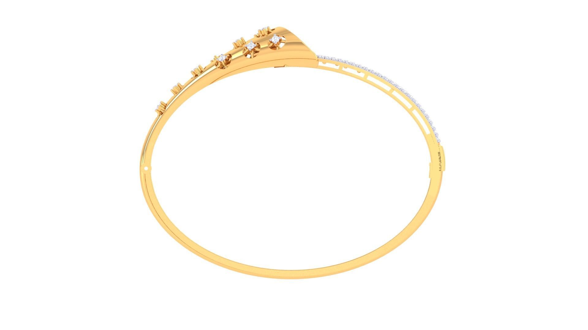 Women Bangles 3dm STL OBJ FBX Renders details 3D print model_3