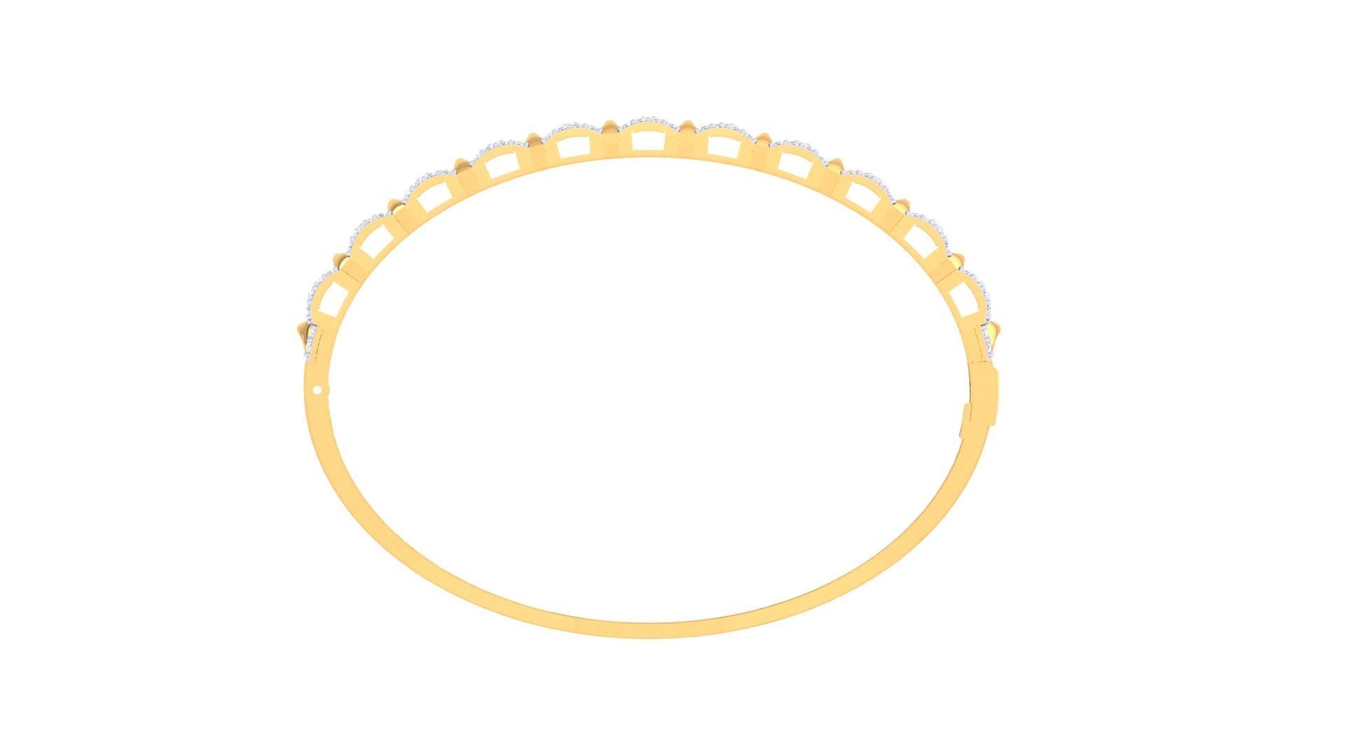 Women Bangles 3dm STL OBJ FBX Renders details 3D print model_3