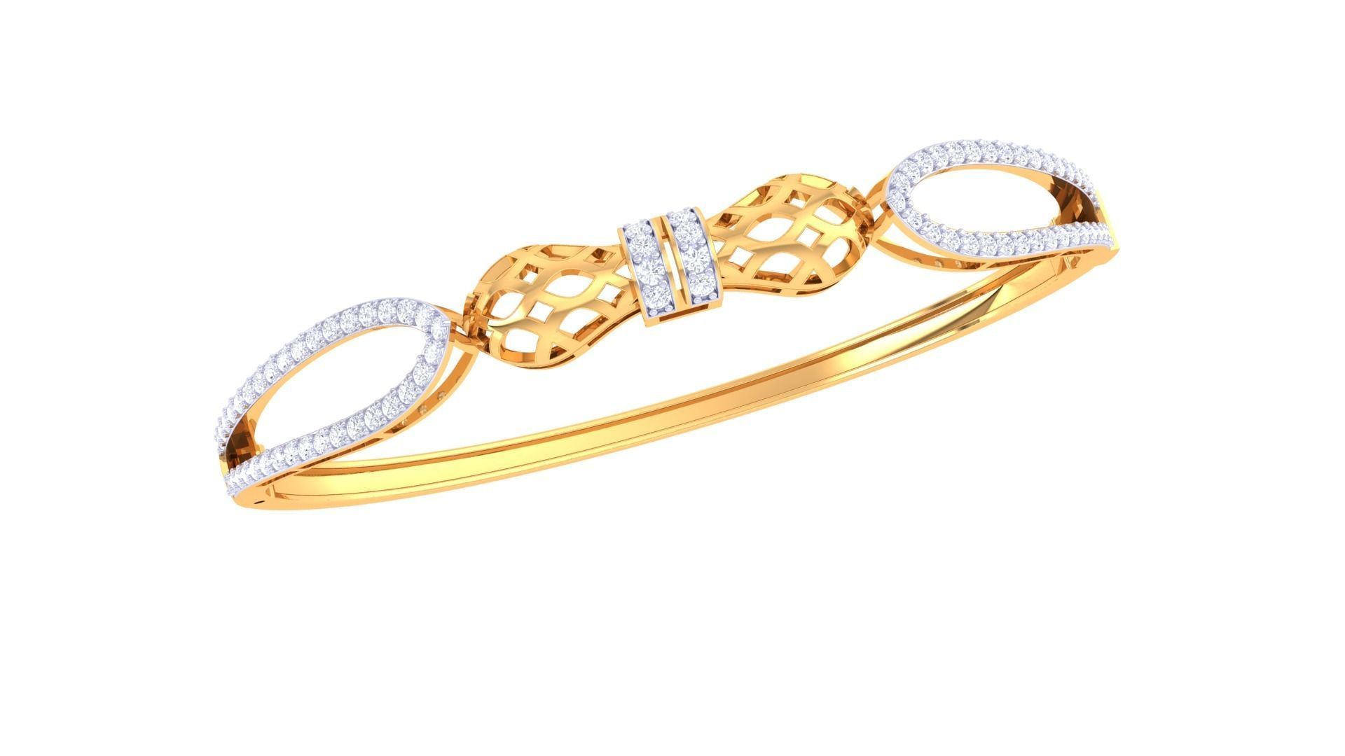 Women Bangles 3dm STL OBJ FBX Renders details 3D print model_1