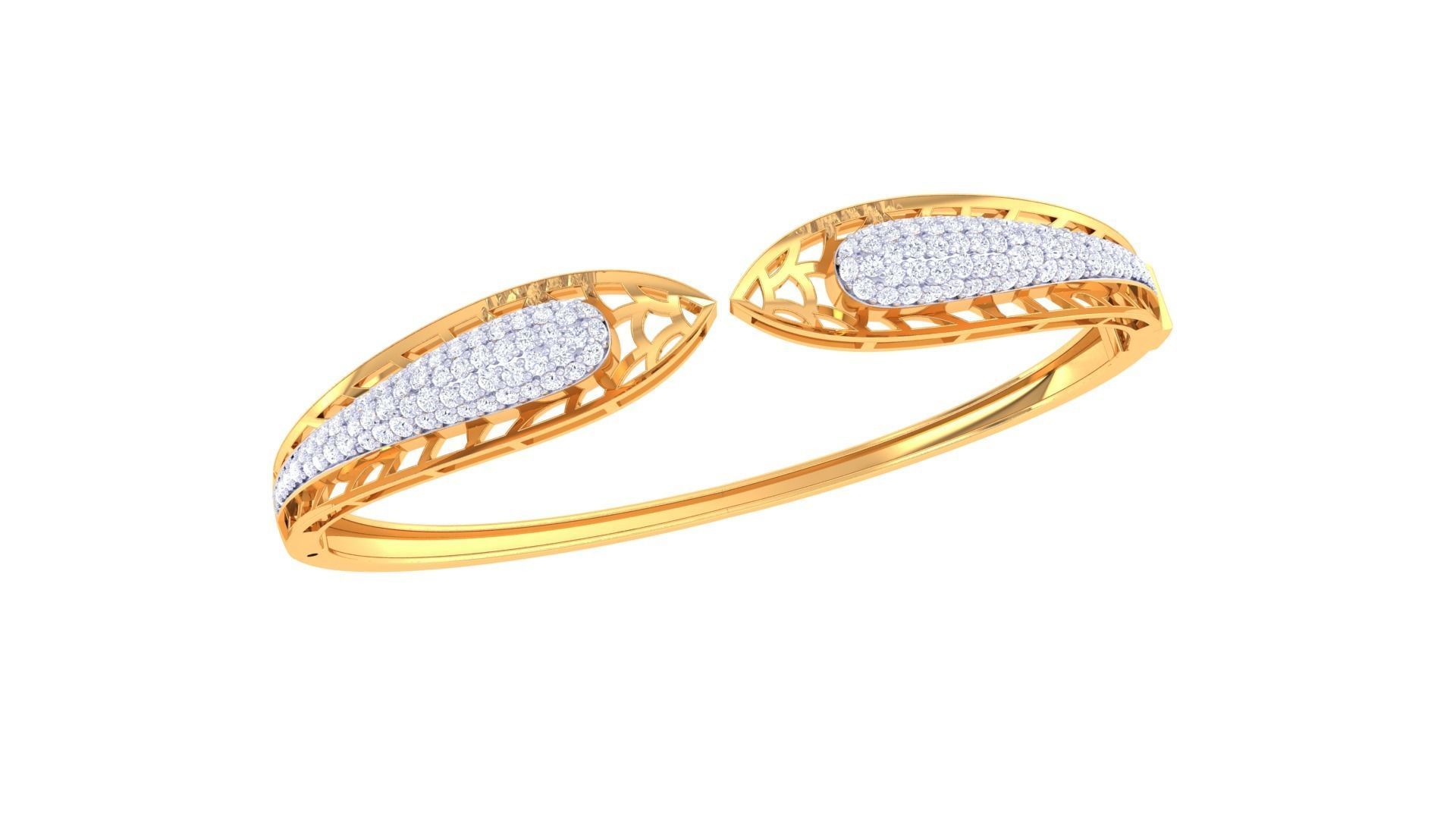 Women Bangles 3dm STL OBJ FBX Renders details 3D print model_1