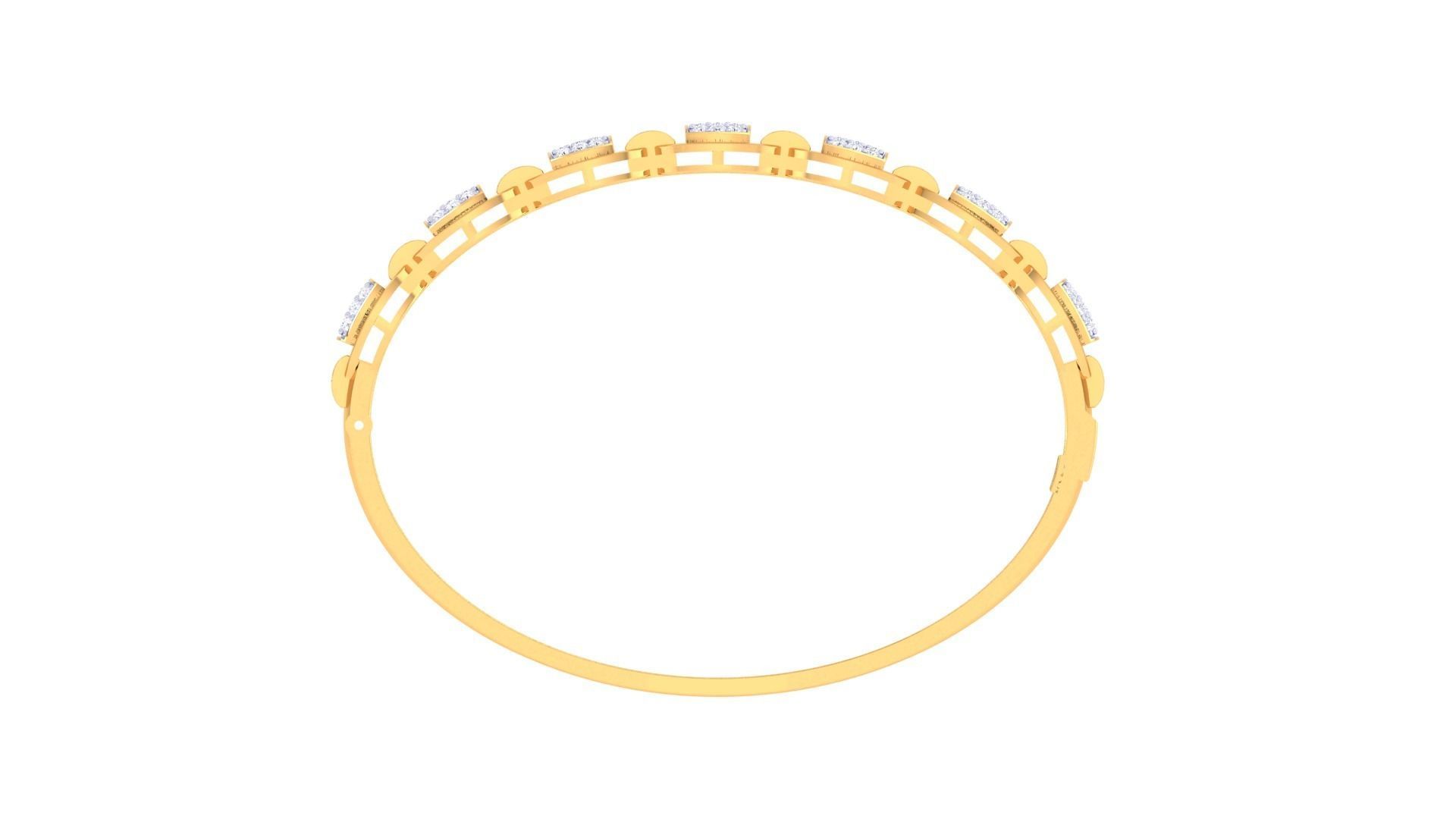 Women Bangles 3dm STL OBJ FBX Renders details 3D print model_3