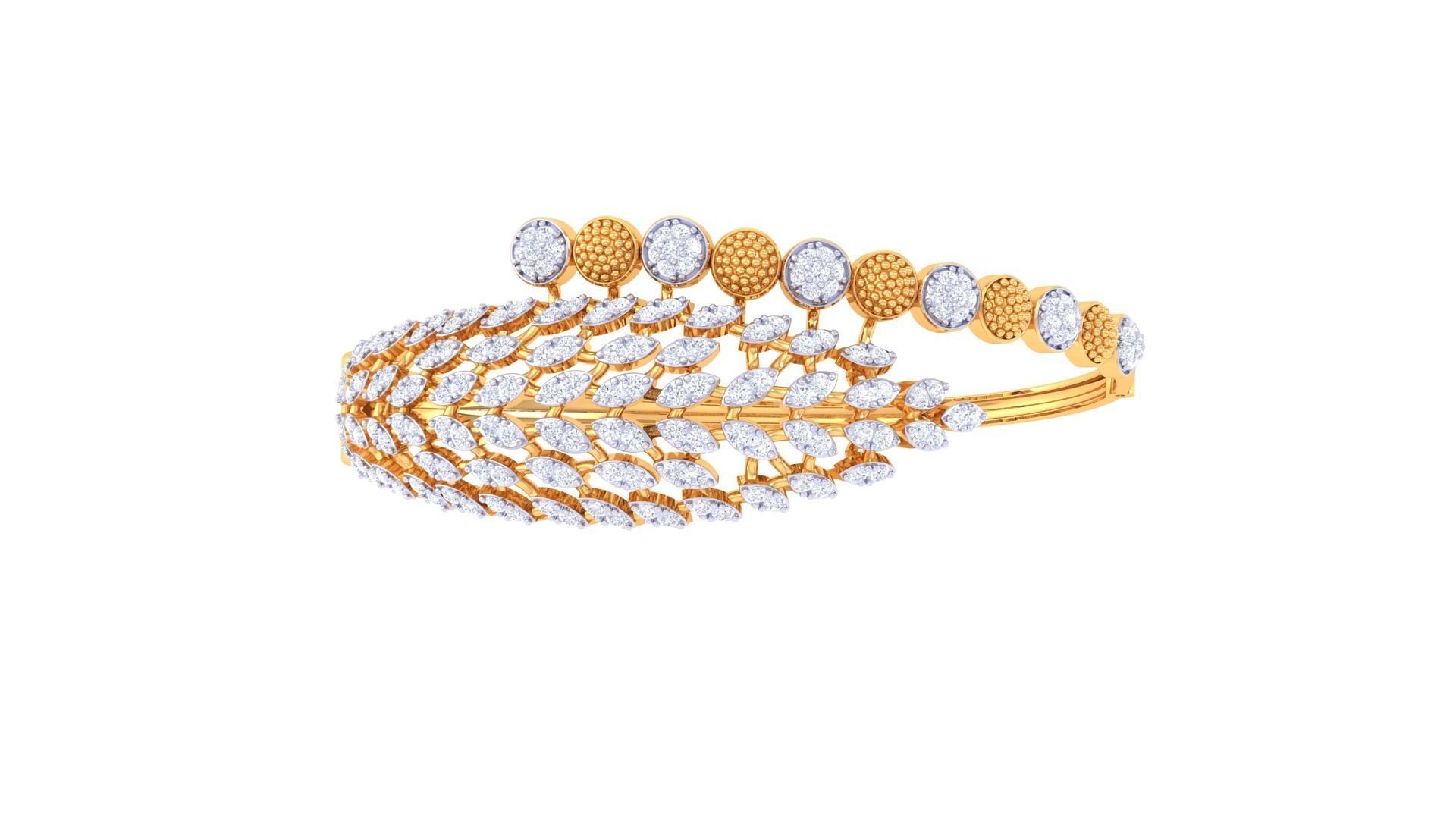 Women Bangles 3dm STL OBJ FBX Renders details 3D print model_2