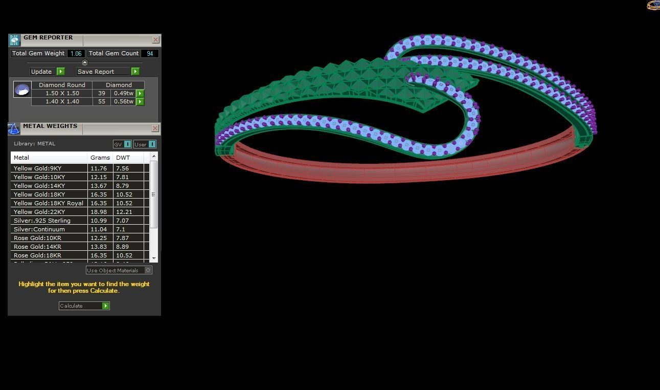 Women Bangles 3dm STL OBJ FBX Renders details 3D print model_4