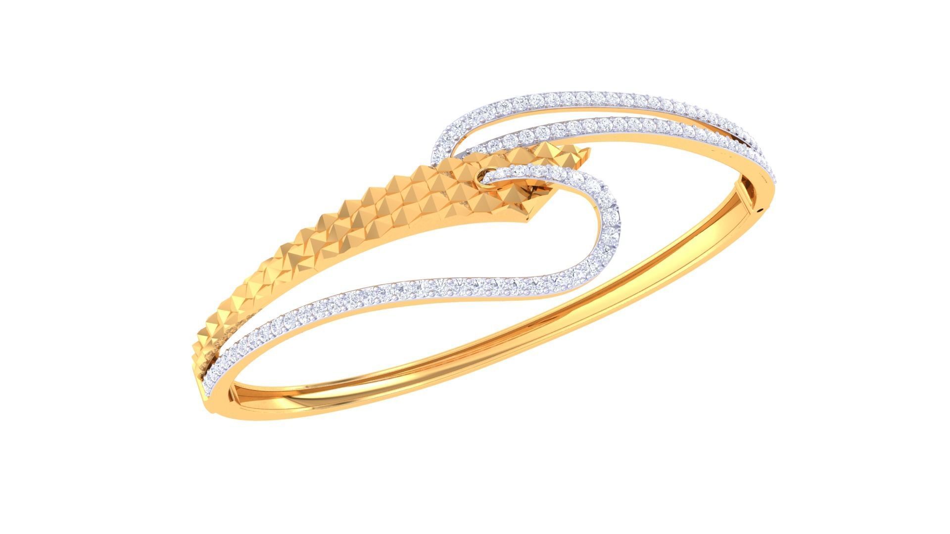 Women Bangles 3dm STL OBJ FBX Renders details 3D print model_1