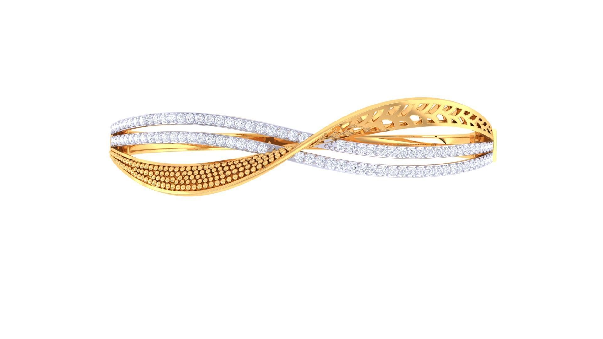 Women Bangles 3dm STL OBJ FBX Renders details 3D print model_2