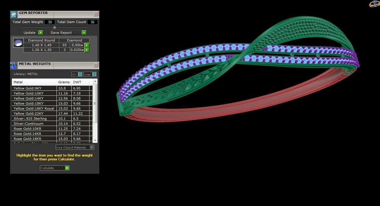 Women Bangles 3dm STL OBJ FBX Renders details 3D print model_4