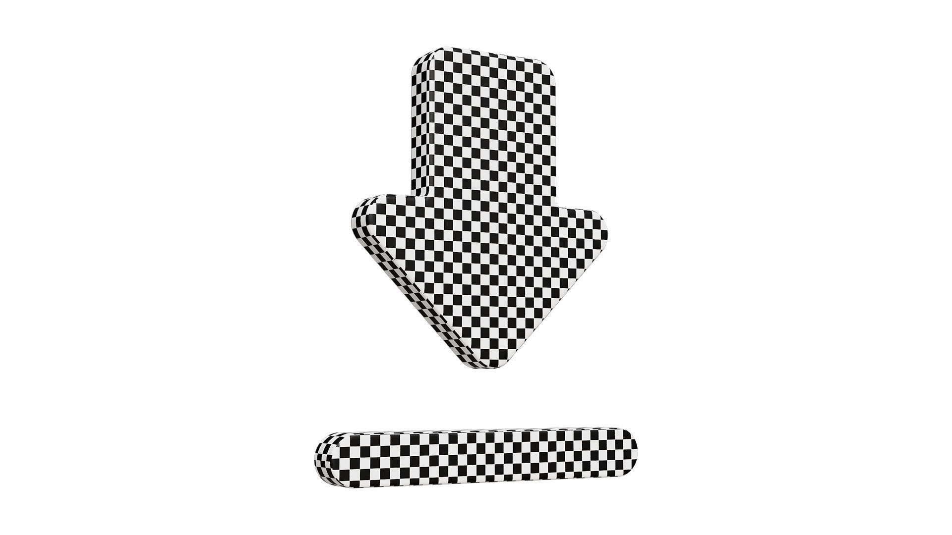 Download symbol arrow Low-poly 3D model_2