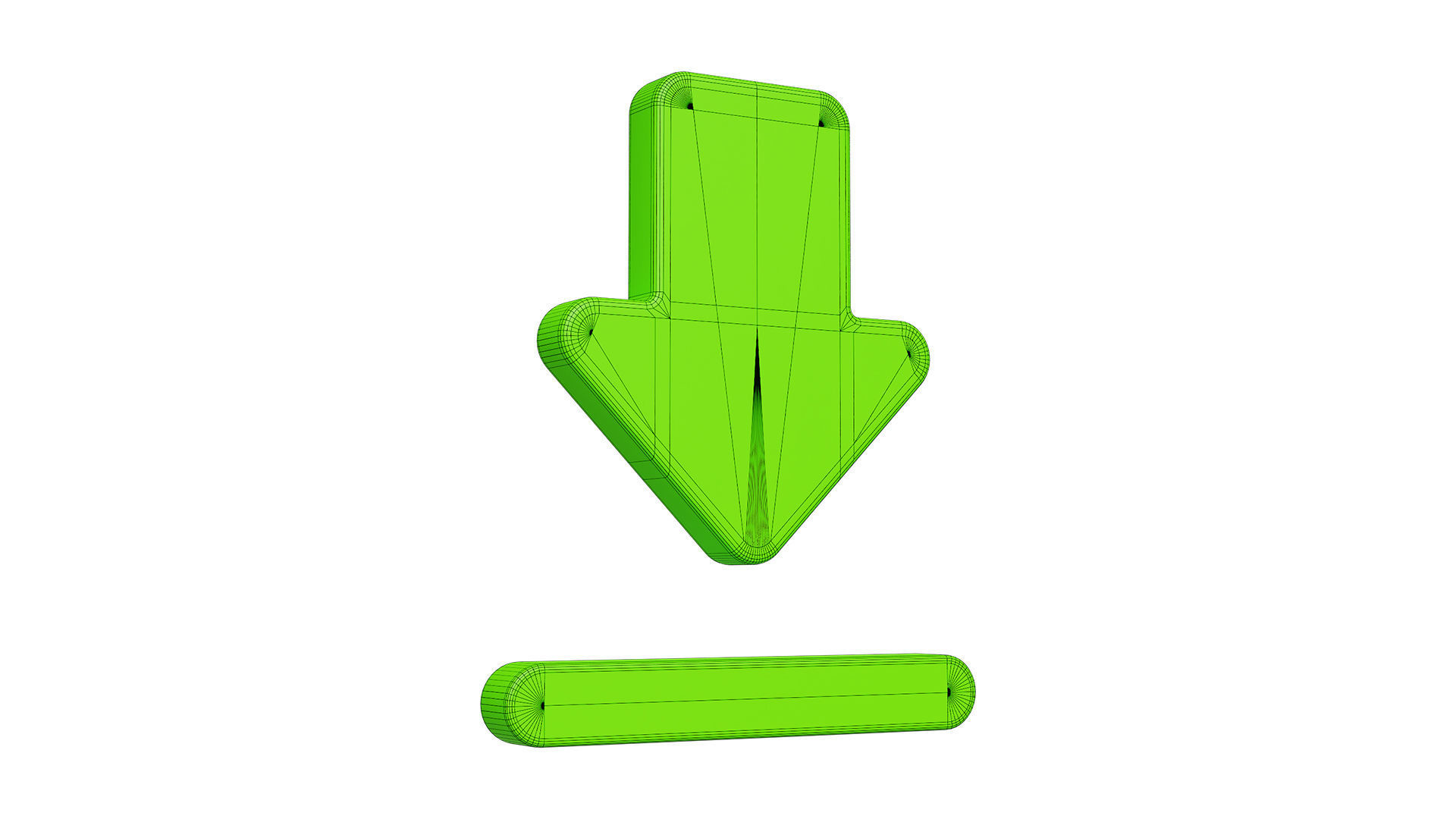 Download symbol arrow Low-poly 3D model_1