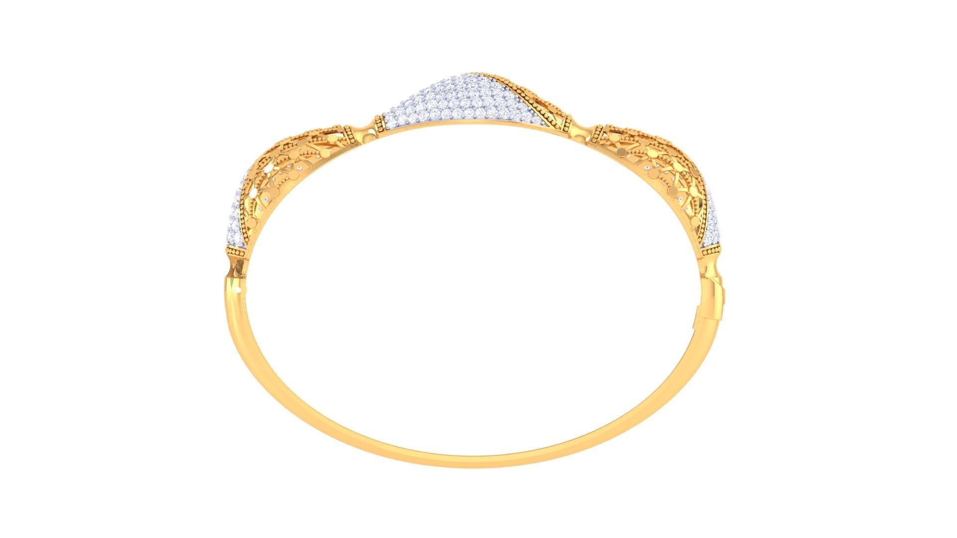 Women Bangles 3dm STL OBJ FBX Renders details 3D print model_3