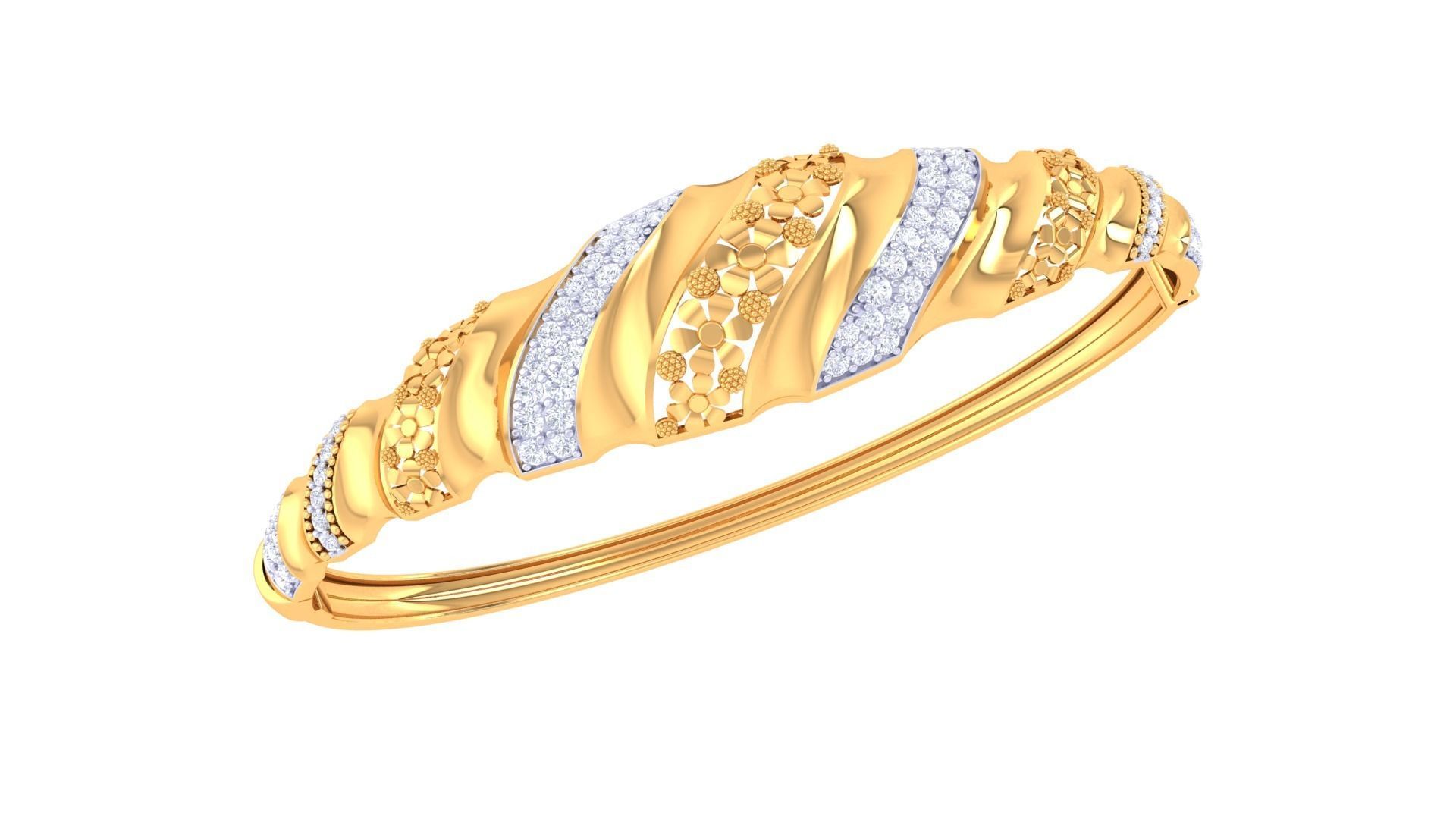 Women Bangles 3dm STL OBJ FBX Renders details 3D print model_1