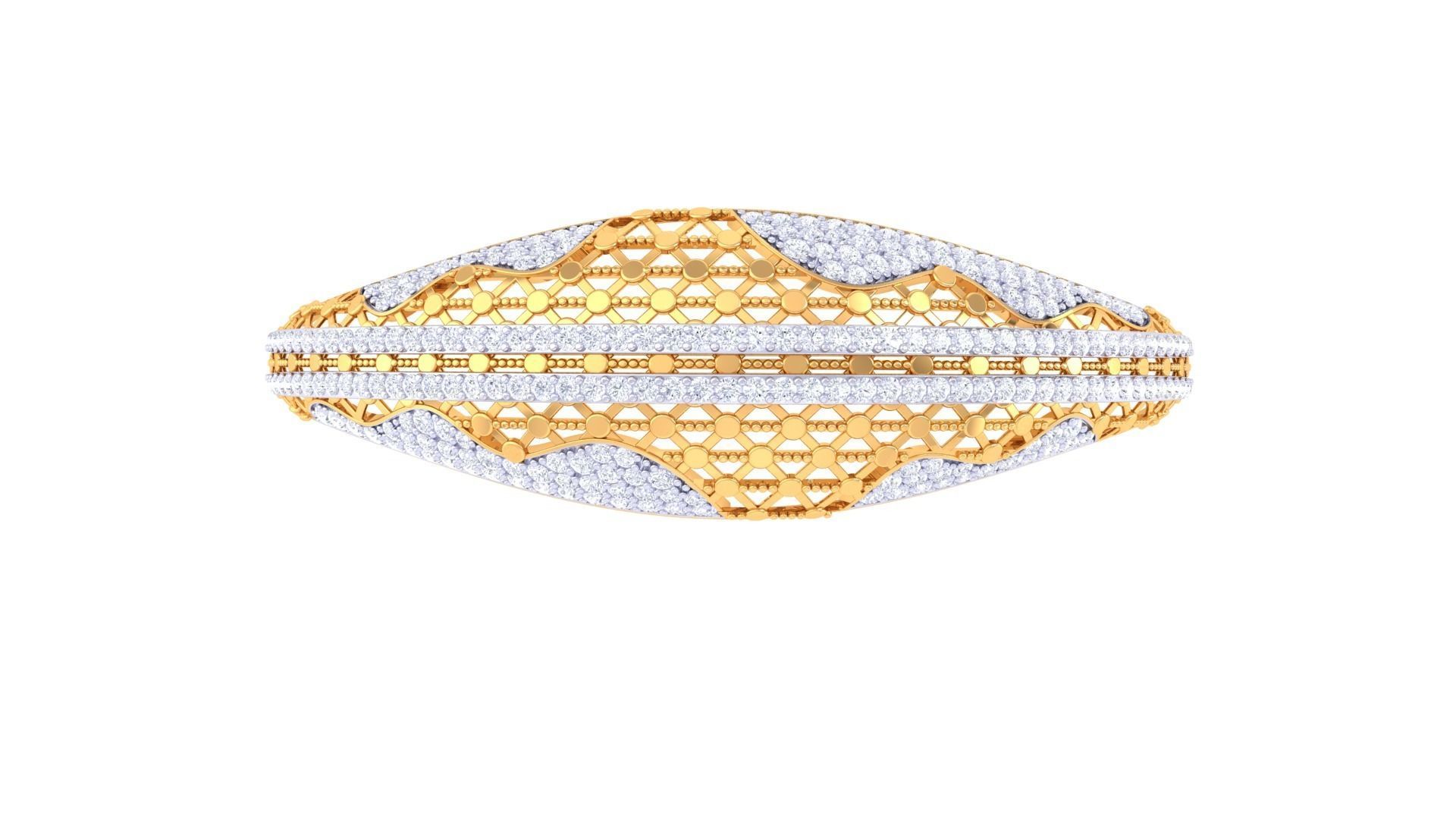 Women Bangles 3dm STL OBJ FBX Renders details 3D print model_2