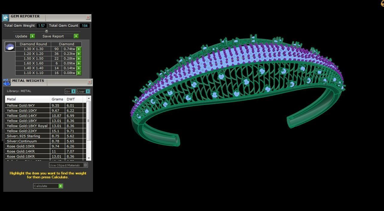 Women Bangles 3dm STL OBJ FBX Renders details 3D print model_4