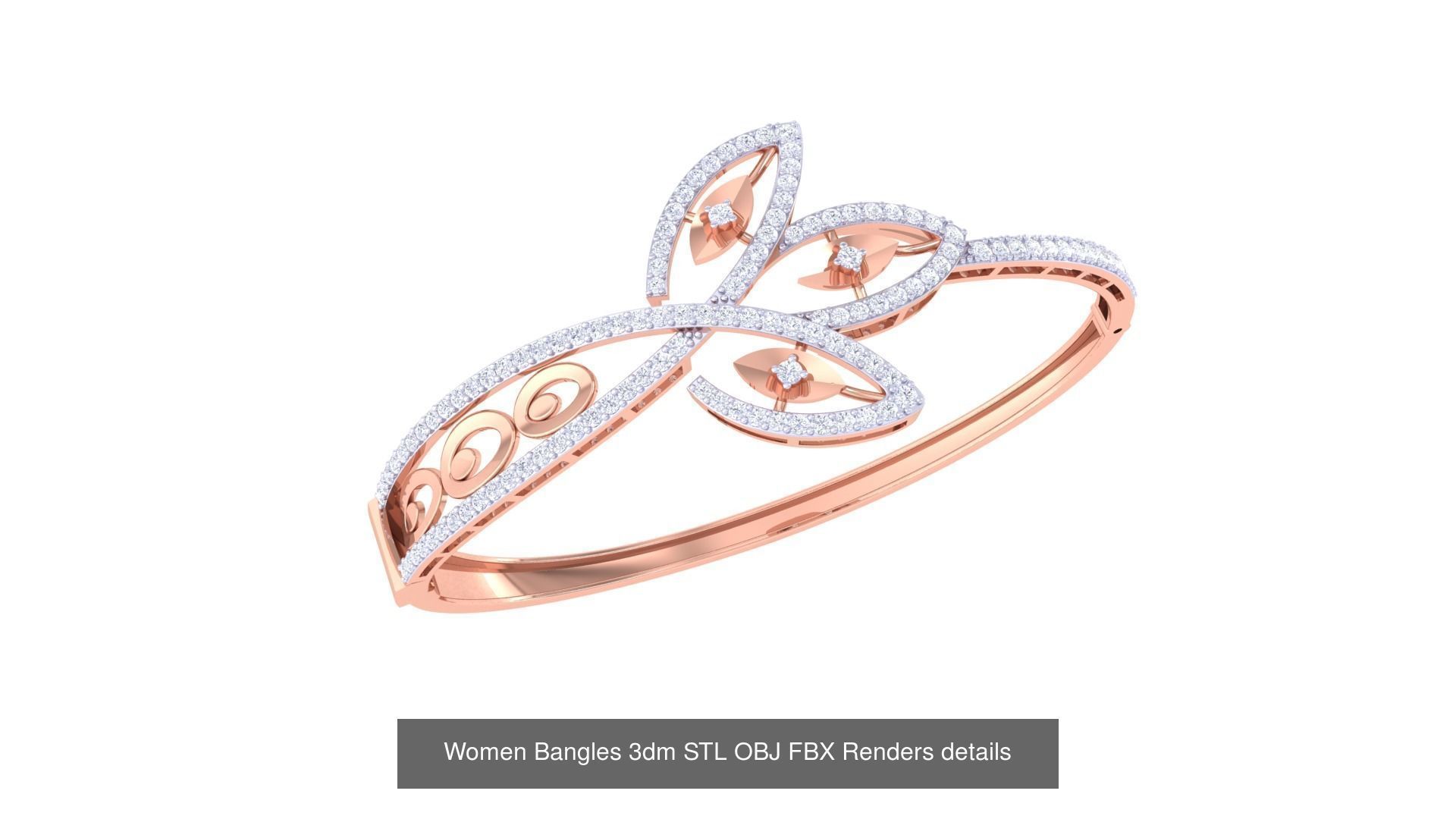 49 Women Bangles 3dm STL OBJ FBX Renders details Collection _12