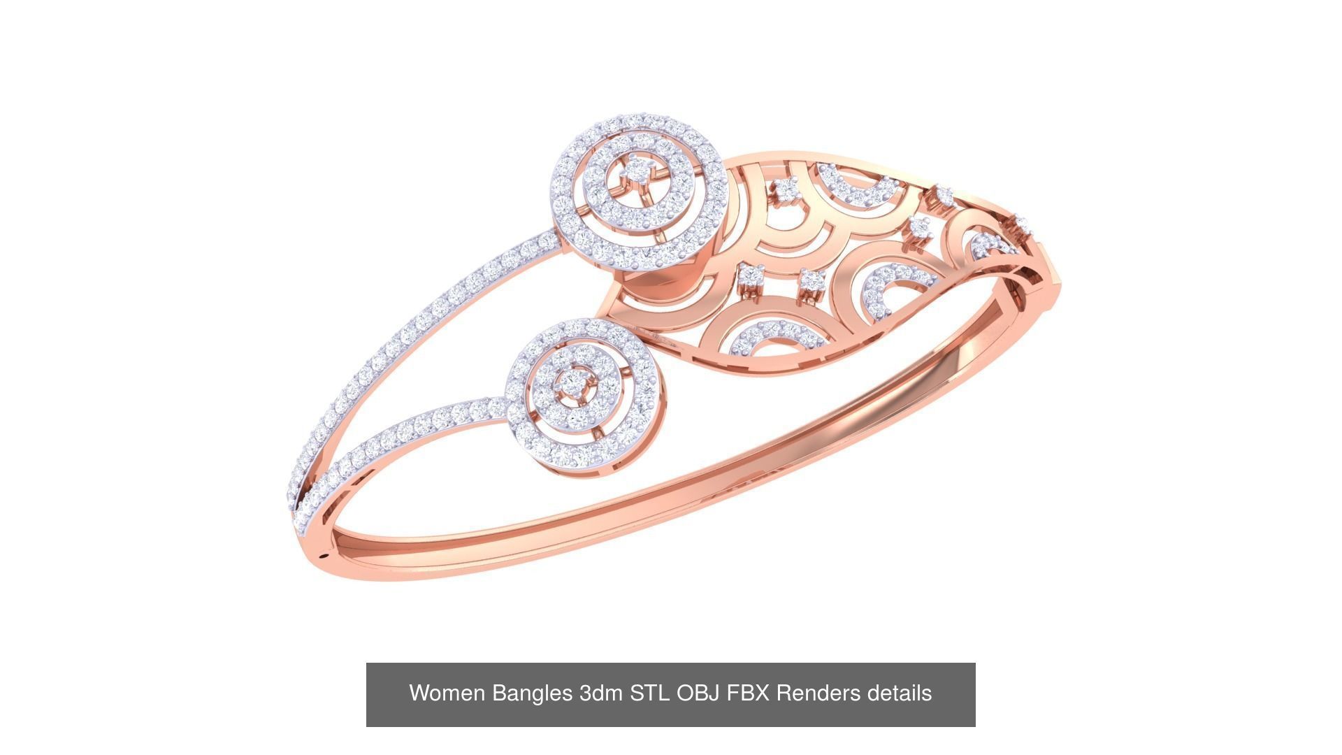 49 Women Bangles 3dm STL OBJ FBX Renders details Collection _13