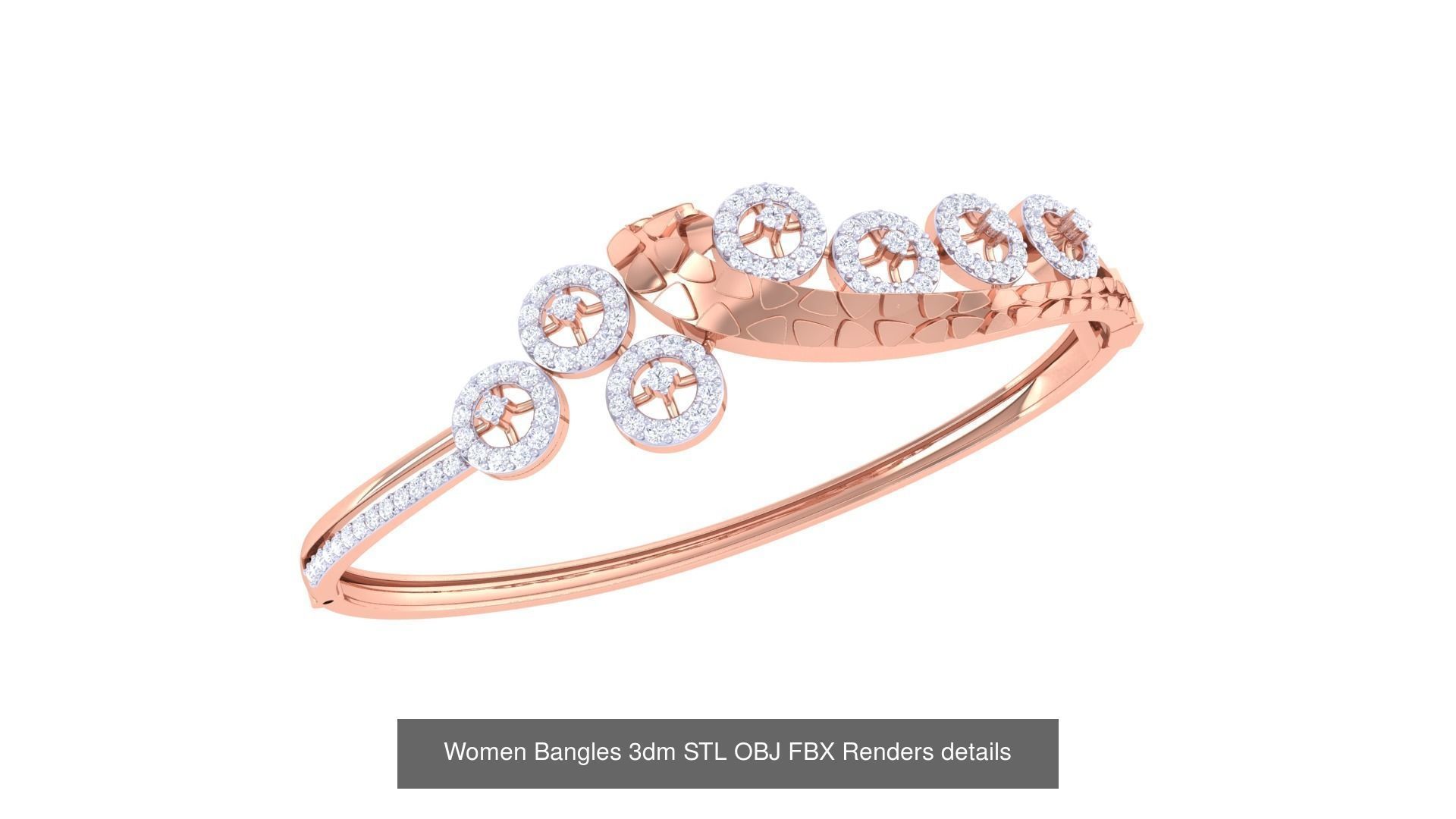 49 Women Bangles 3dm STL OBJ FBX Renders details Collection _11