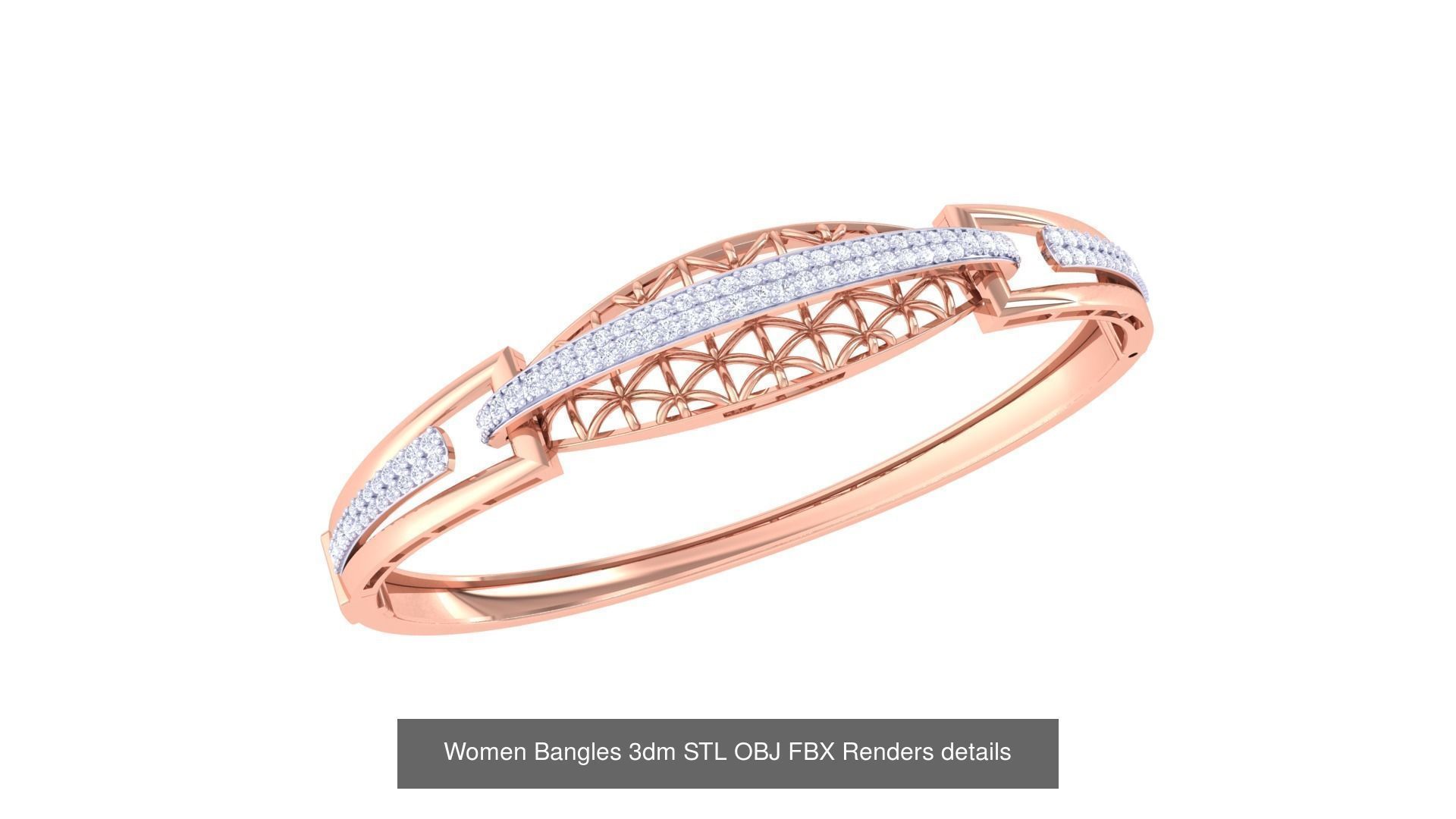 49 Women Bangles 3dm STL OBJ FBX Renders details Collection _9