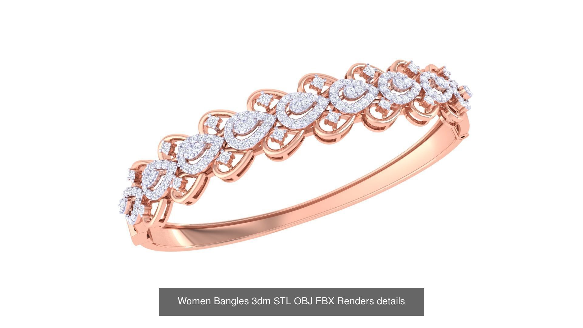 49 Women Bangles 3dm STL OBJ FBX Renders details Collection _7
