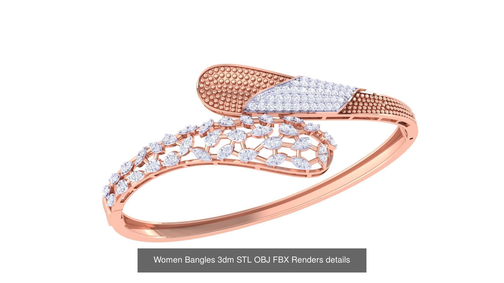 49 Women Bangles 3dm STL OBJ FBX Renders details Collection _27