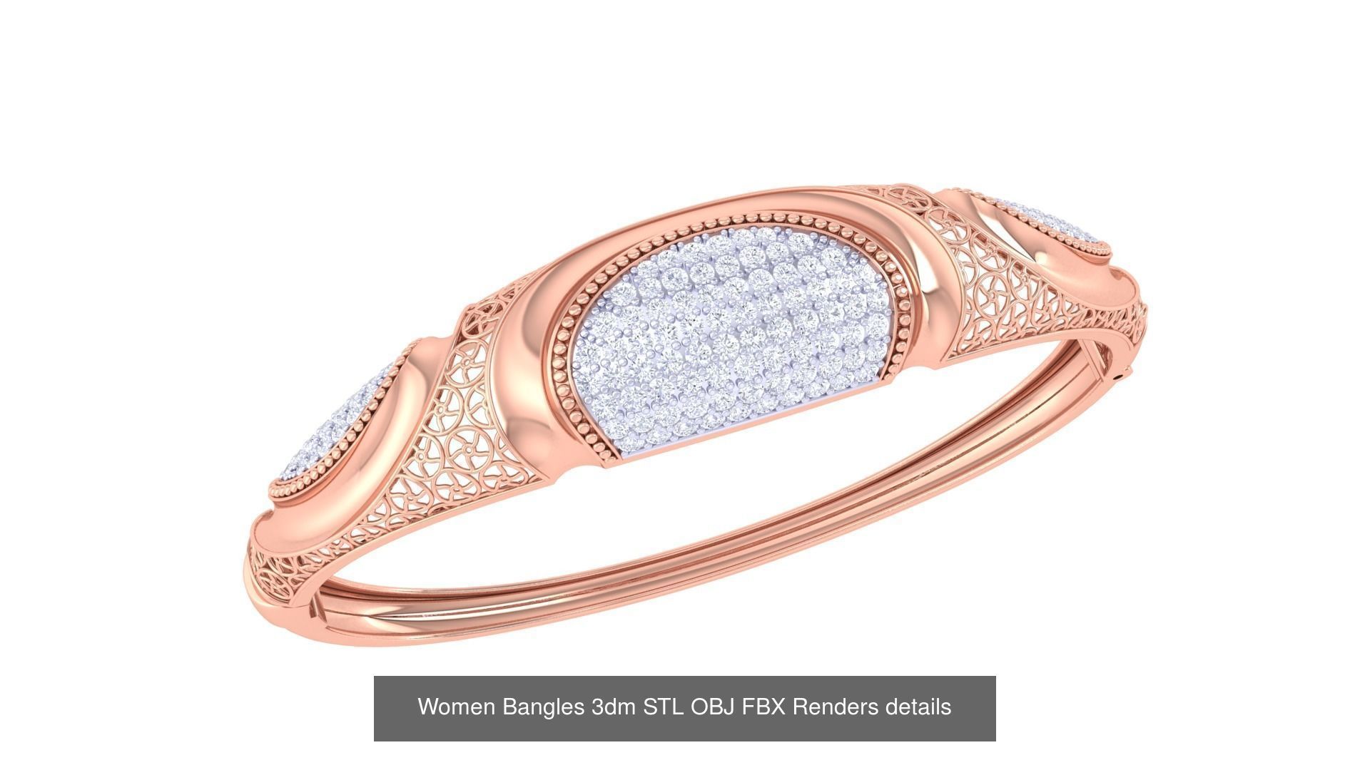 49 Women Bangles 3dm STL OBJ FBX Renders details Collection _48