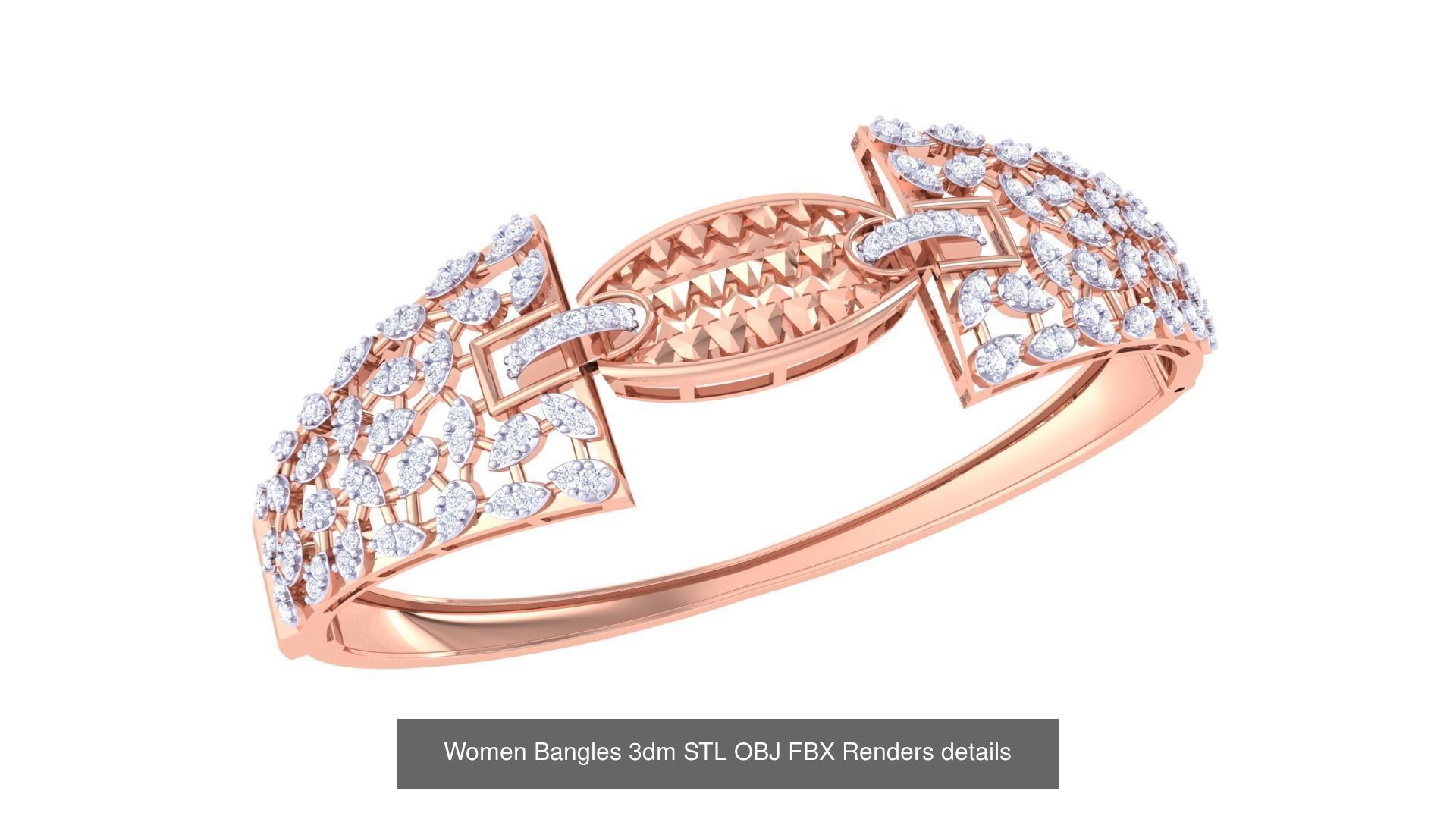 49 Women Bangles 3dm STL OBJ FBX Renders details Collection _41
