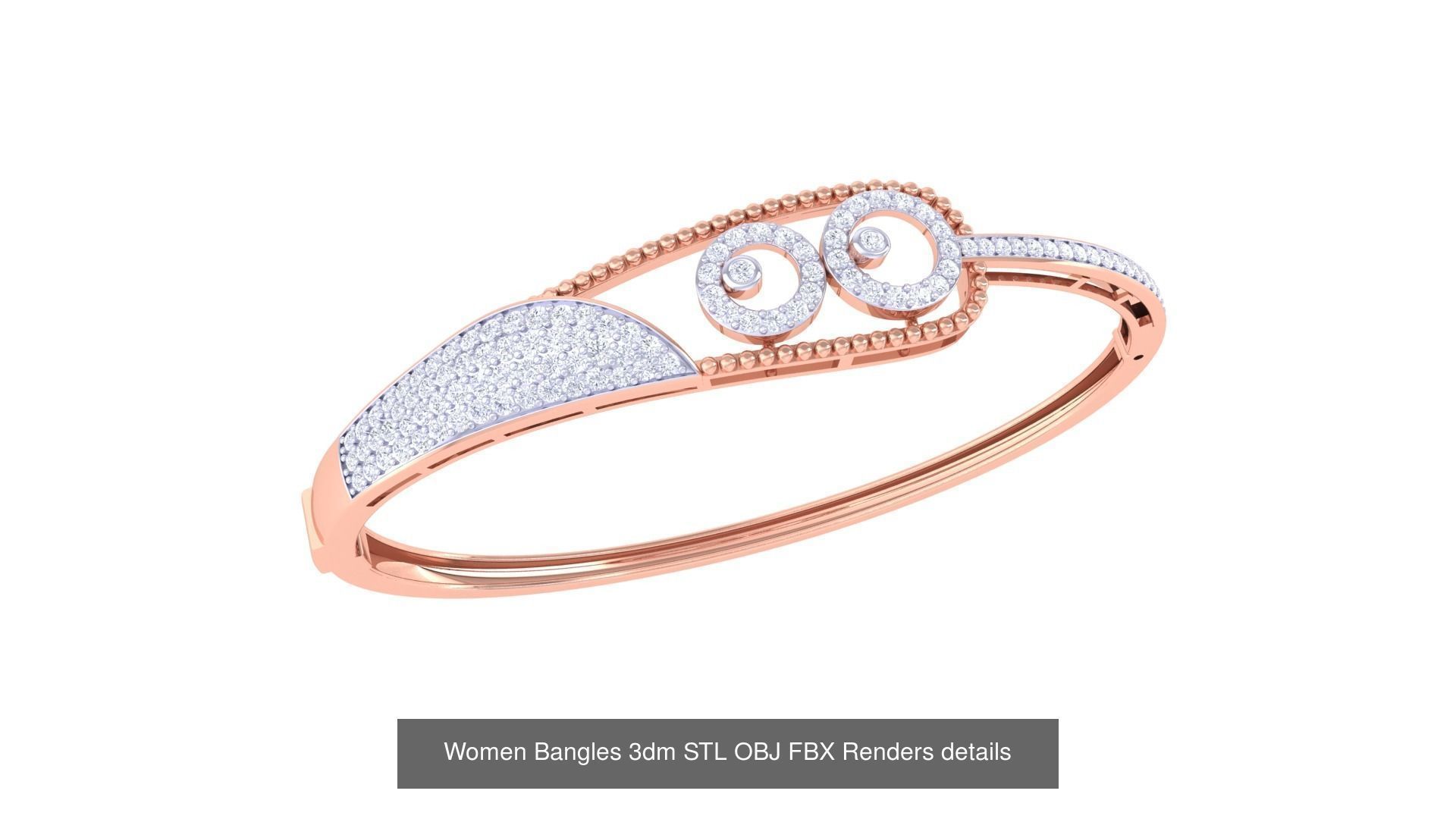 49 Women Bangles 3dm STL OBJ FBX Renders details Collection _21