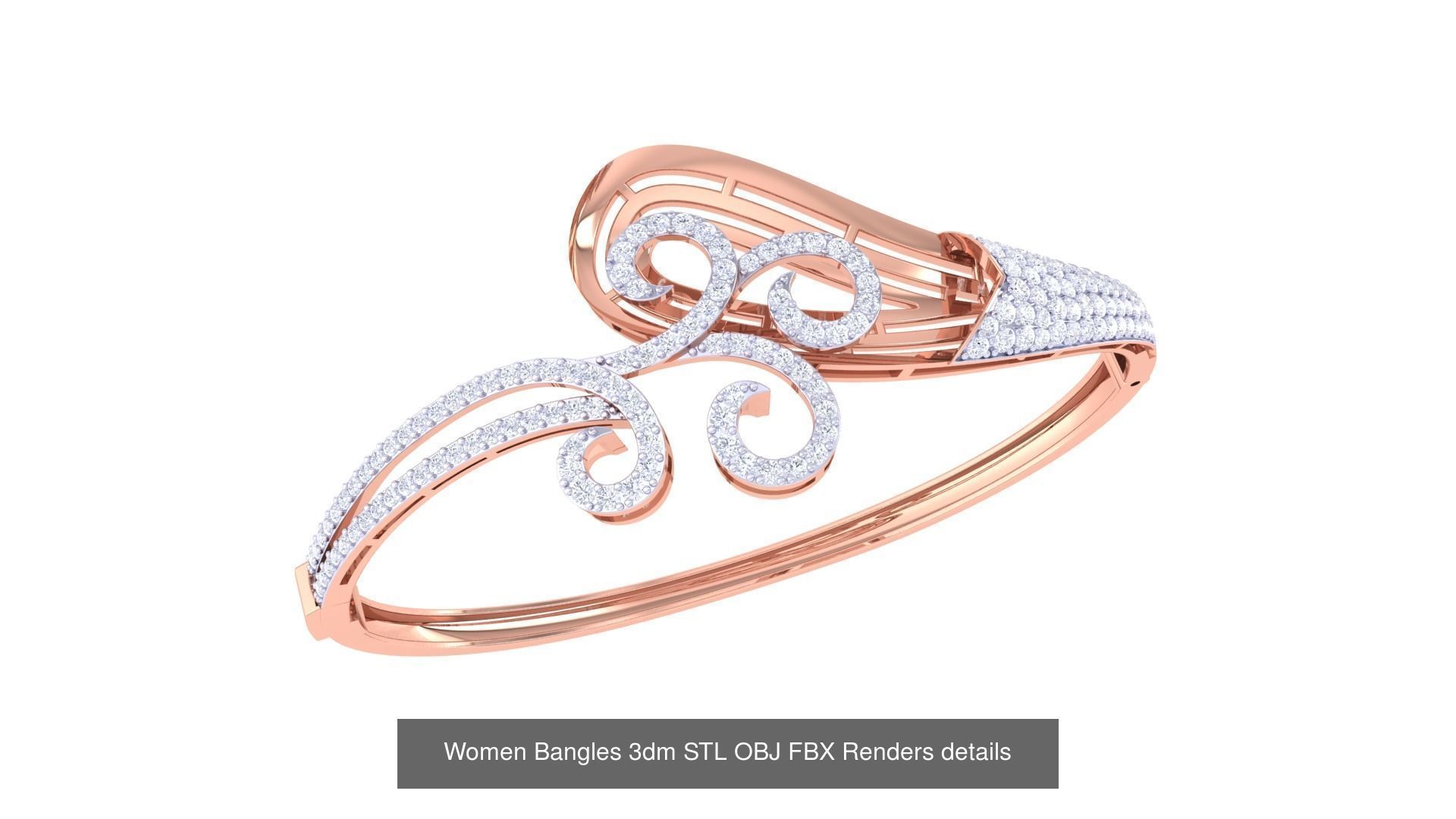 49 Women Bangles 3dm STL OBJ FBX Renders details Collection _15