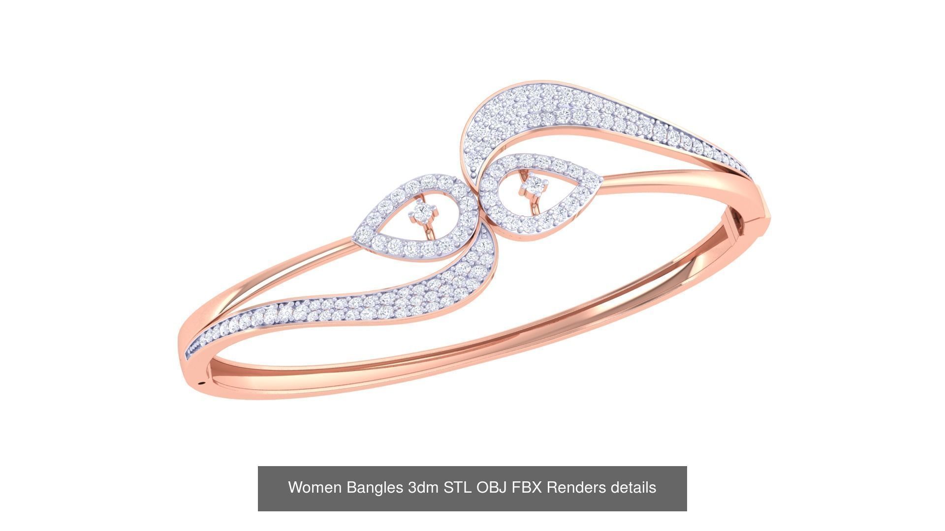 49 Women Bangles 3dm STL OBJ FBX Renders details Collection _24