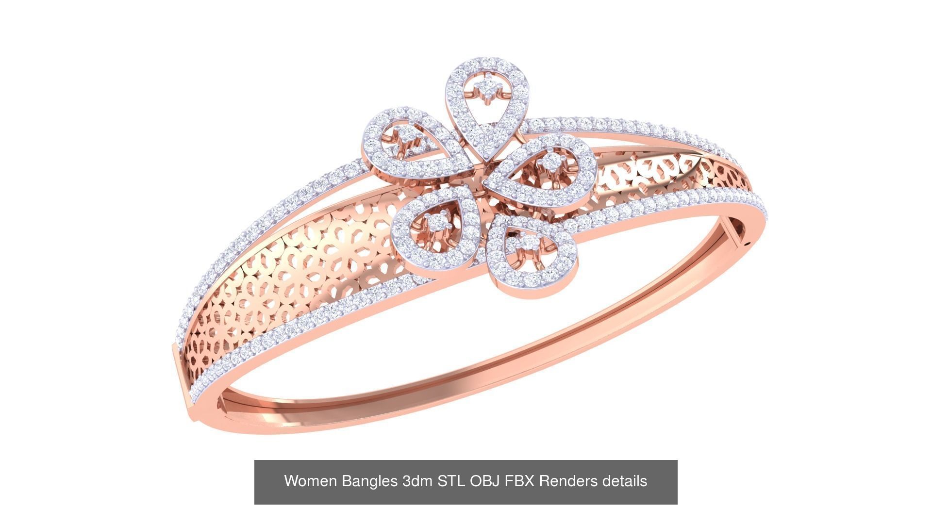 49 Women Bangles 3dm STL OBJ FBX Renders details Collection _8