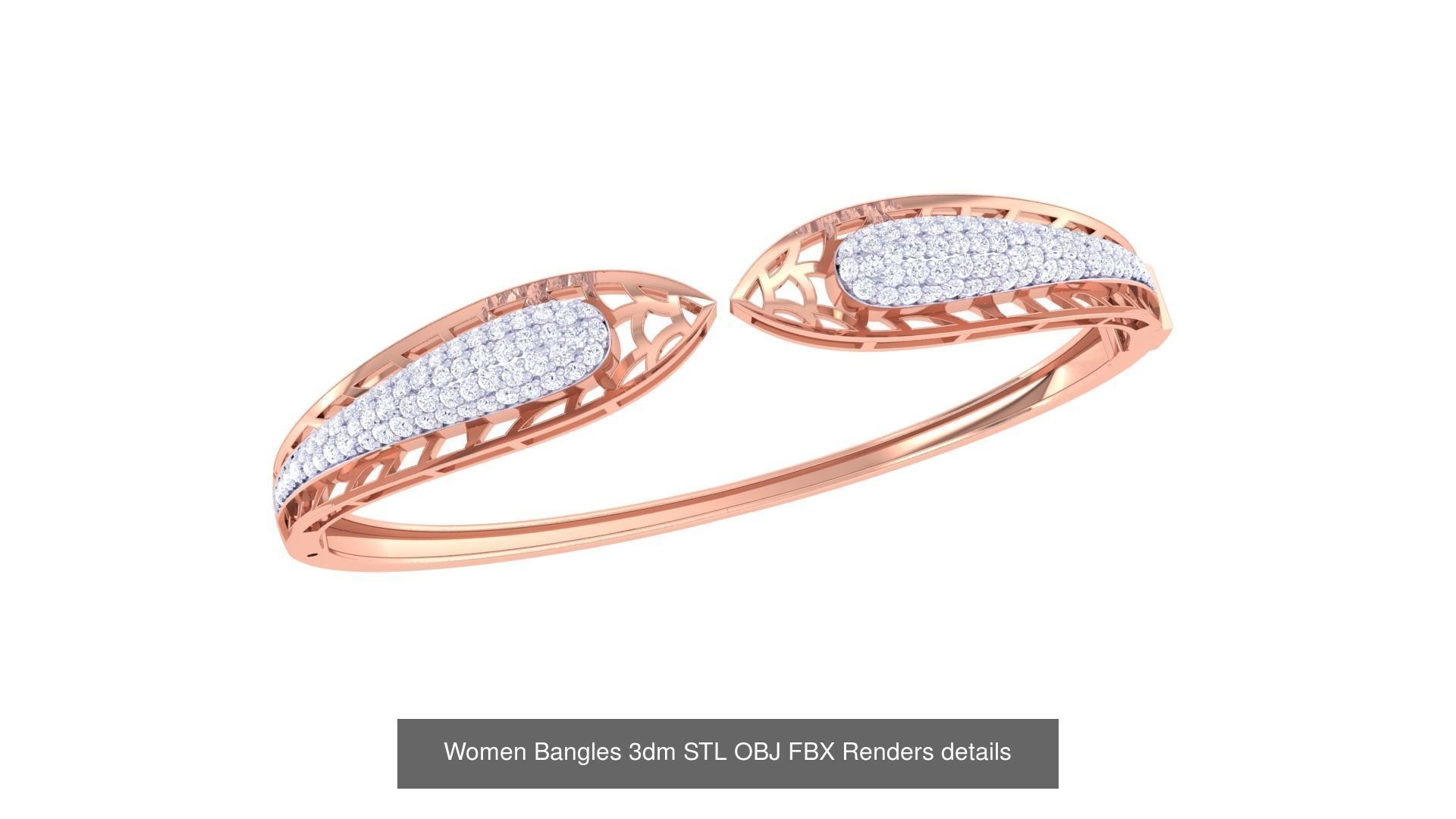 49 Women Bangles 3dm STL OBJ FBX Renders details Collection _39