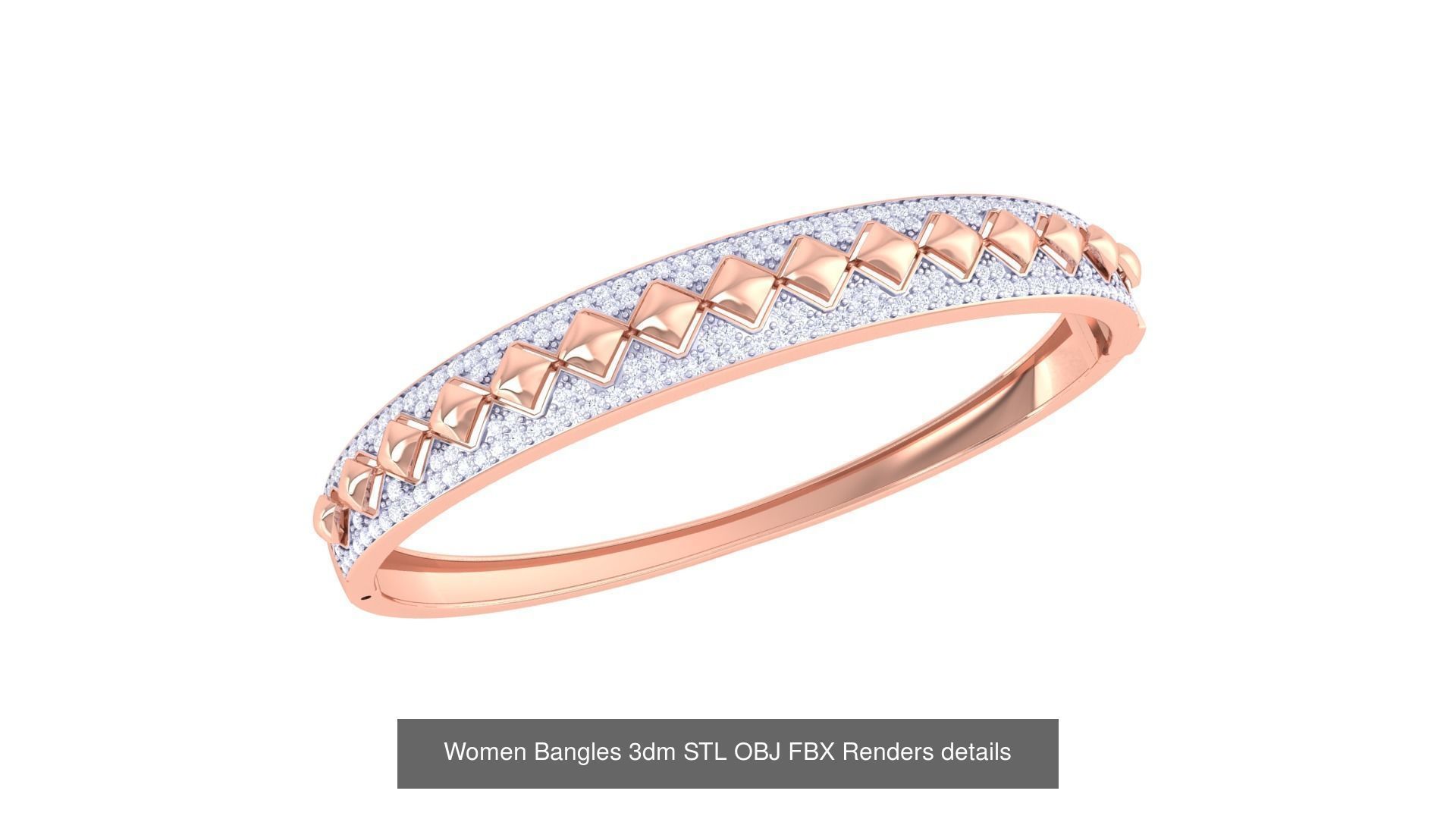 49 Women Bangles 3dm STL OBJ FBX Renders details Collection _10
