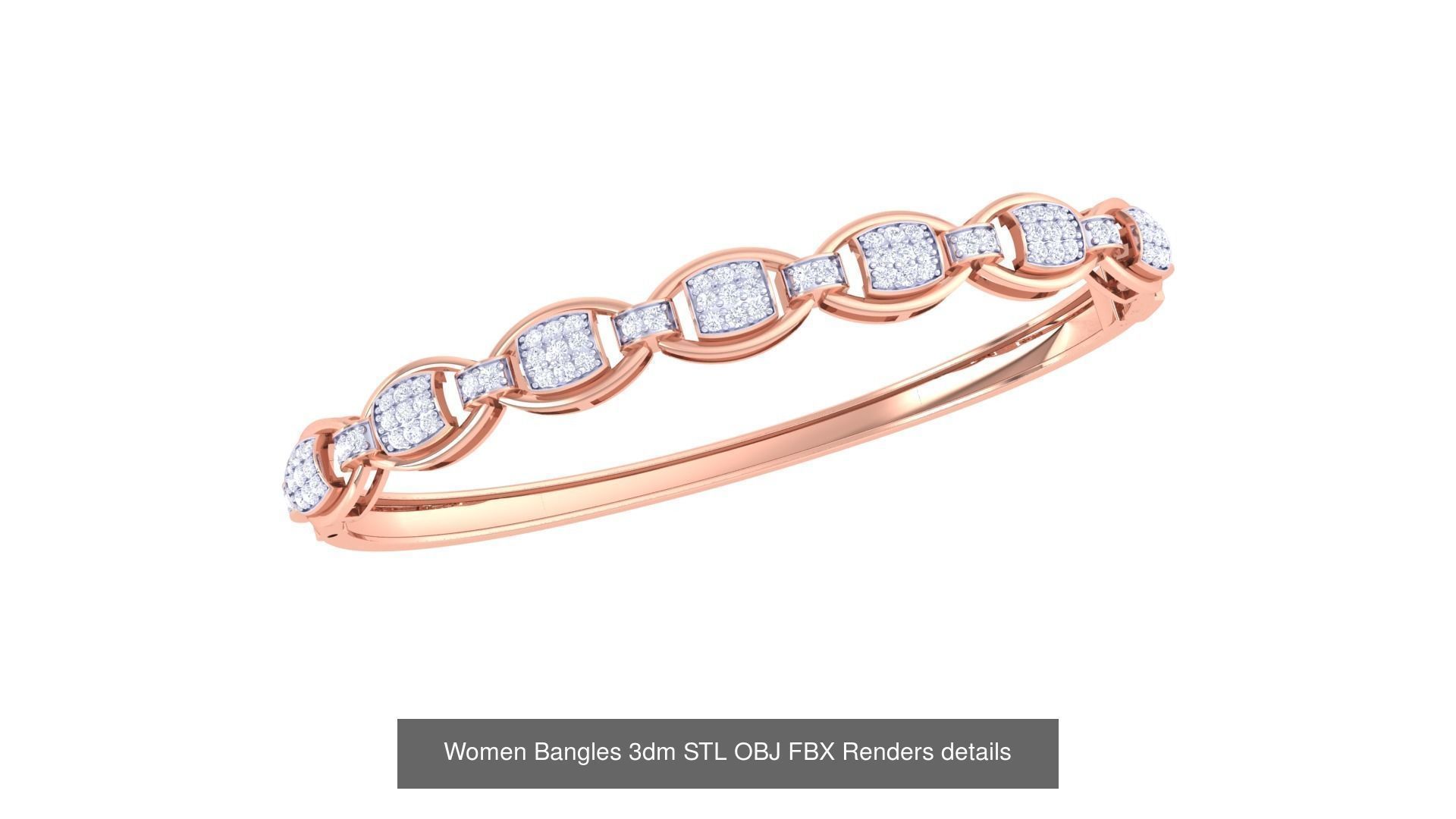 49 Women Bangles 3dm STL OBJ FBX Renders details Collection _42