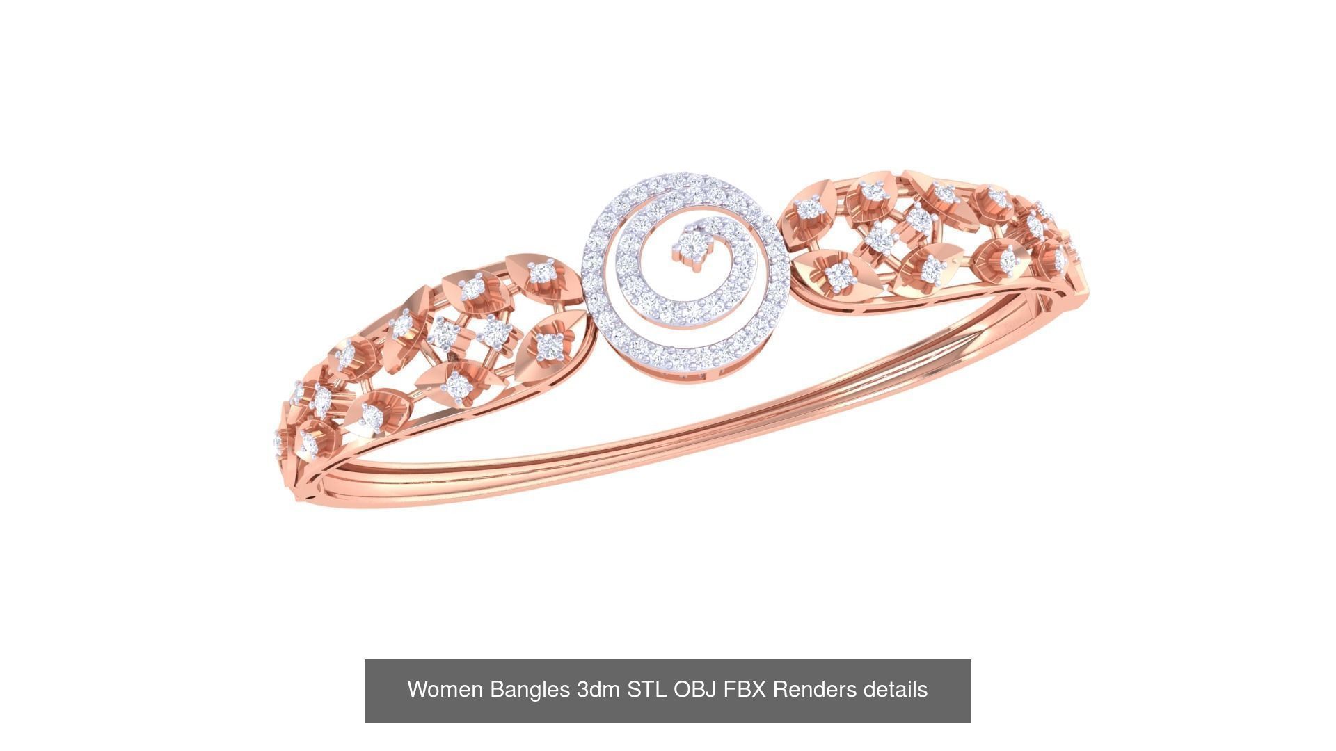 49 Women Bangles 3dm STL OBJ FBX Renders details Collection _16