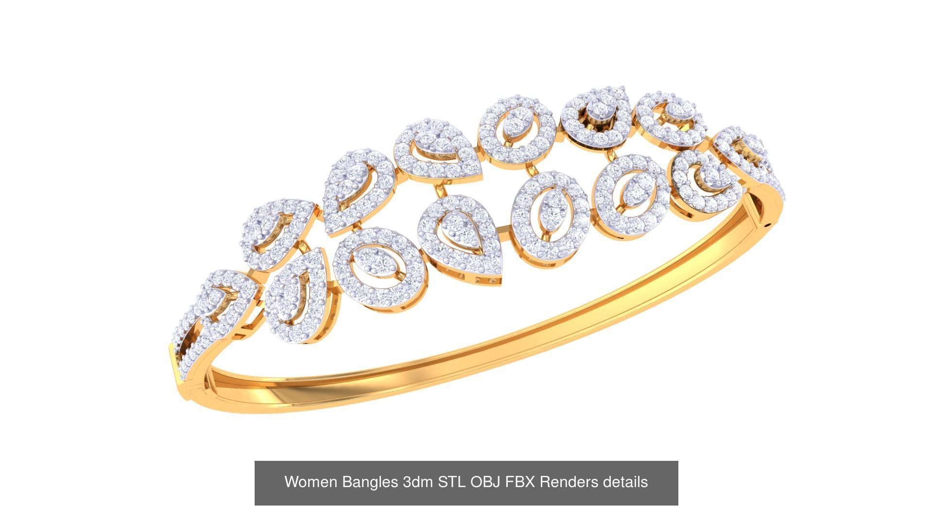 49 Women Bangles 3dm STL OBJ FBX Renders details Collection _30