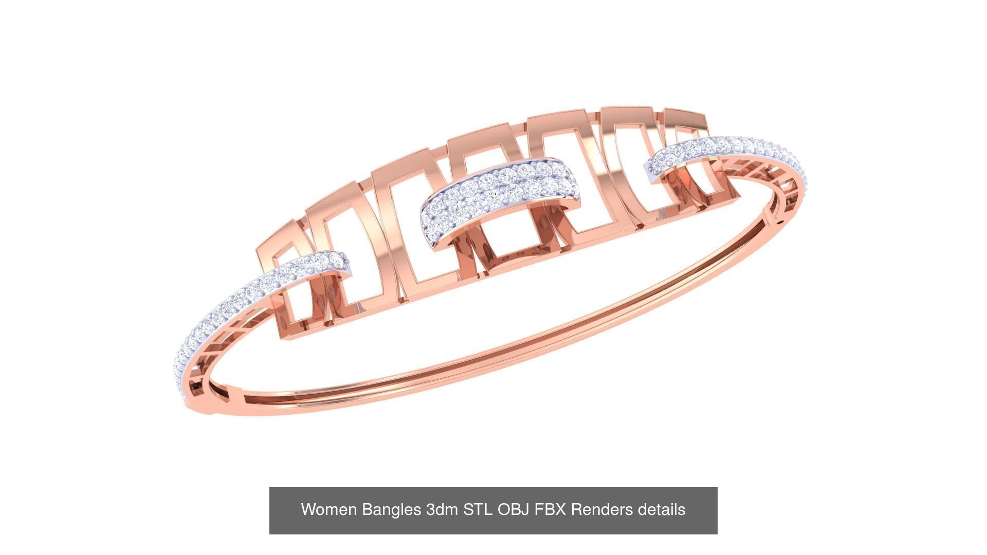 49 Women Bangles 3dm STL OBJ FBX Renders details Collection _14
